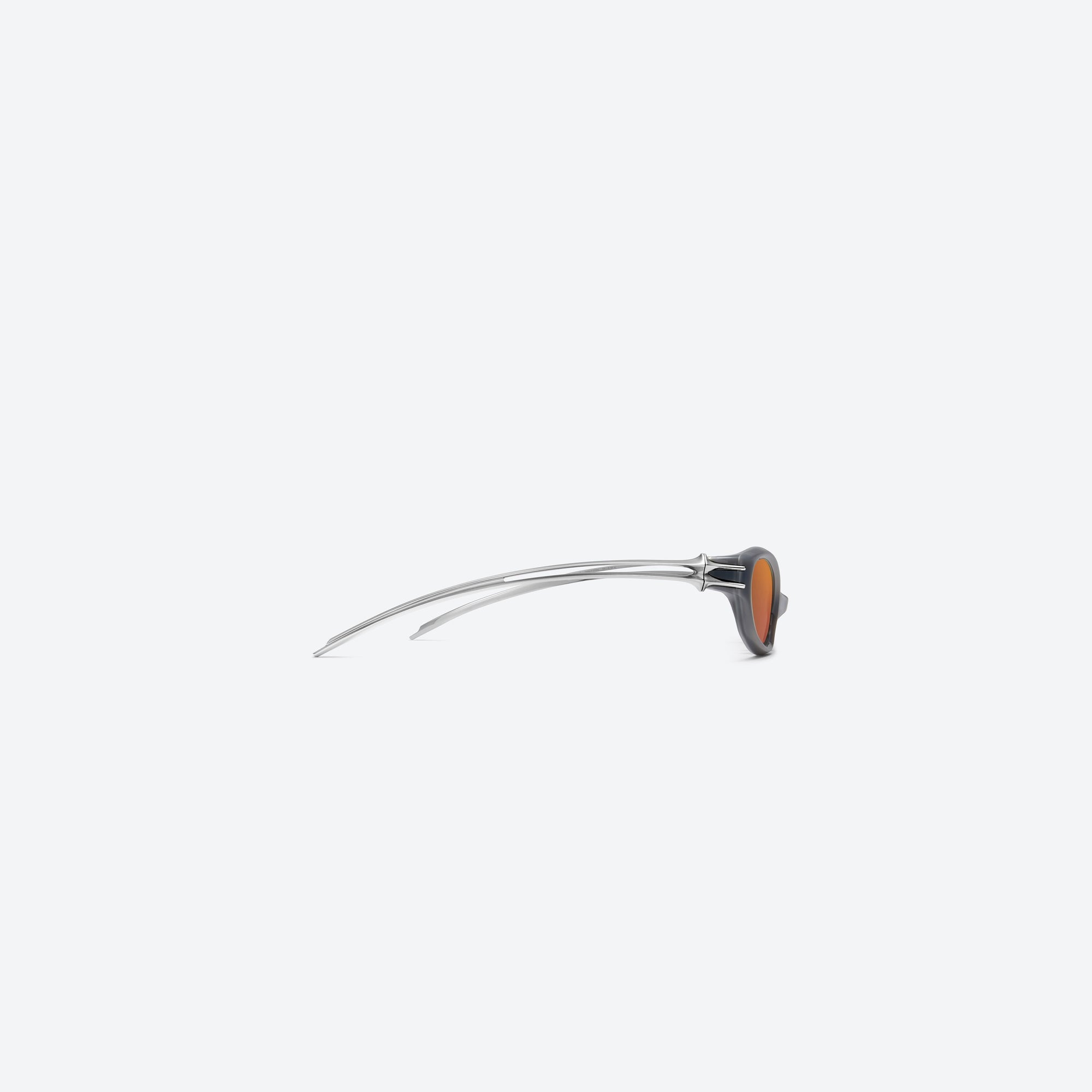 A detailed right view of Gentle Monster Ximul G8 Gray Mixed framed Cat-eye sunglasses.