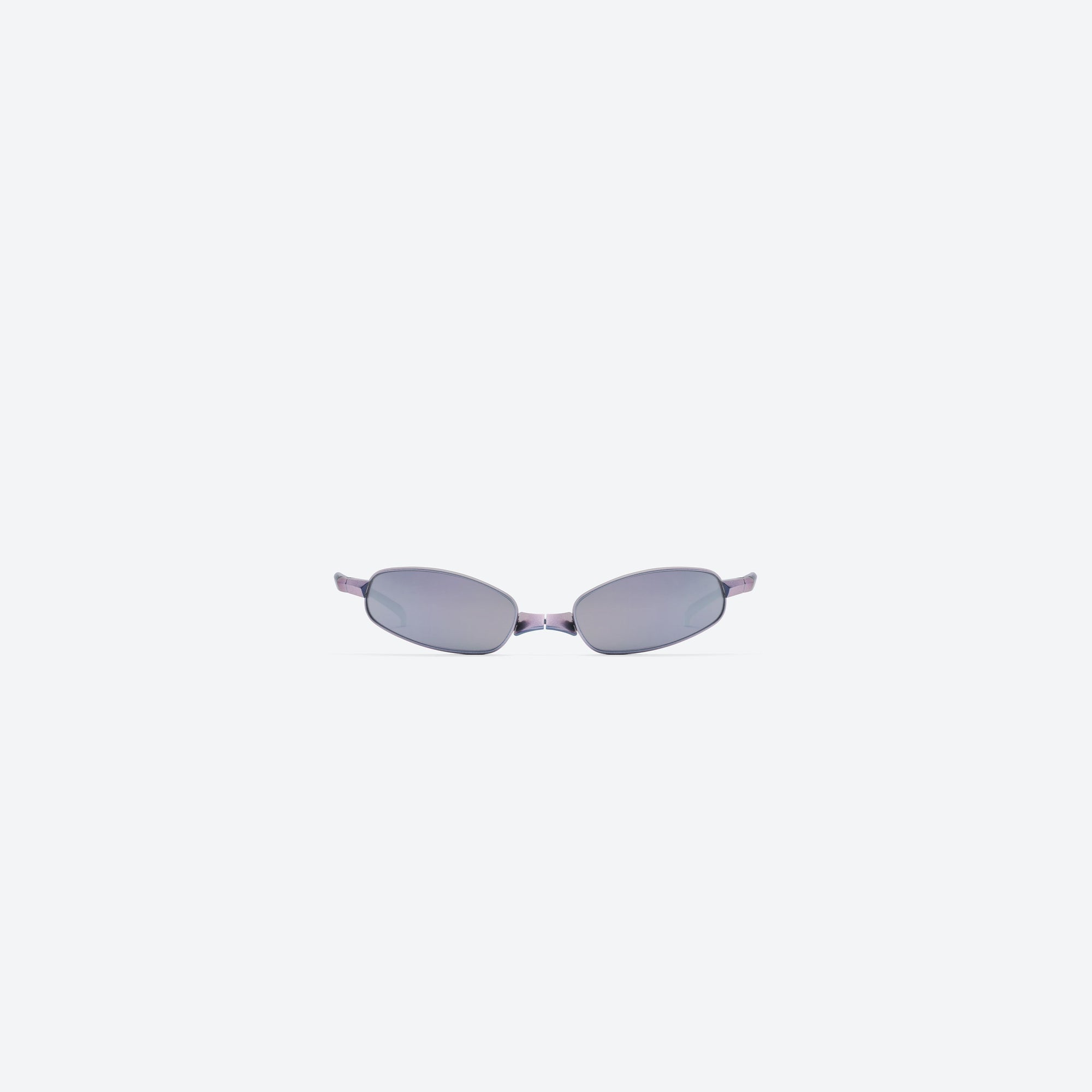 A front view of Gentle Monster Brutal MSV1 Silver Metal framed Square sunglasses.