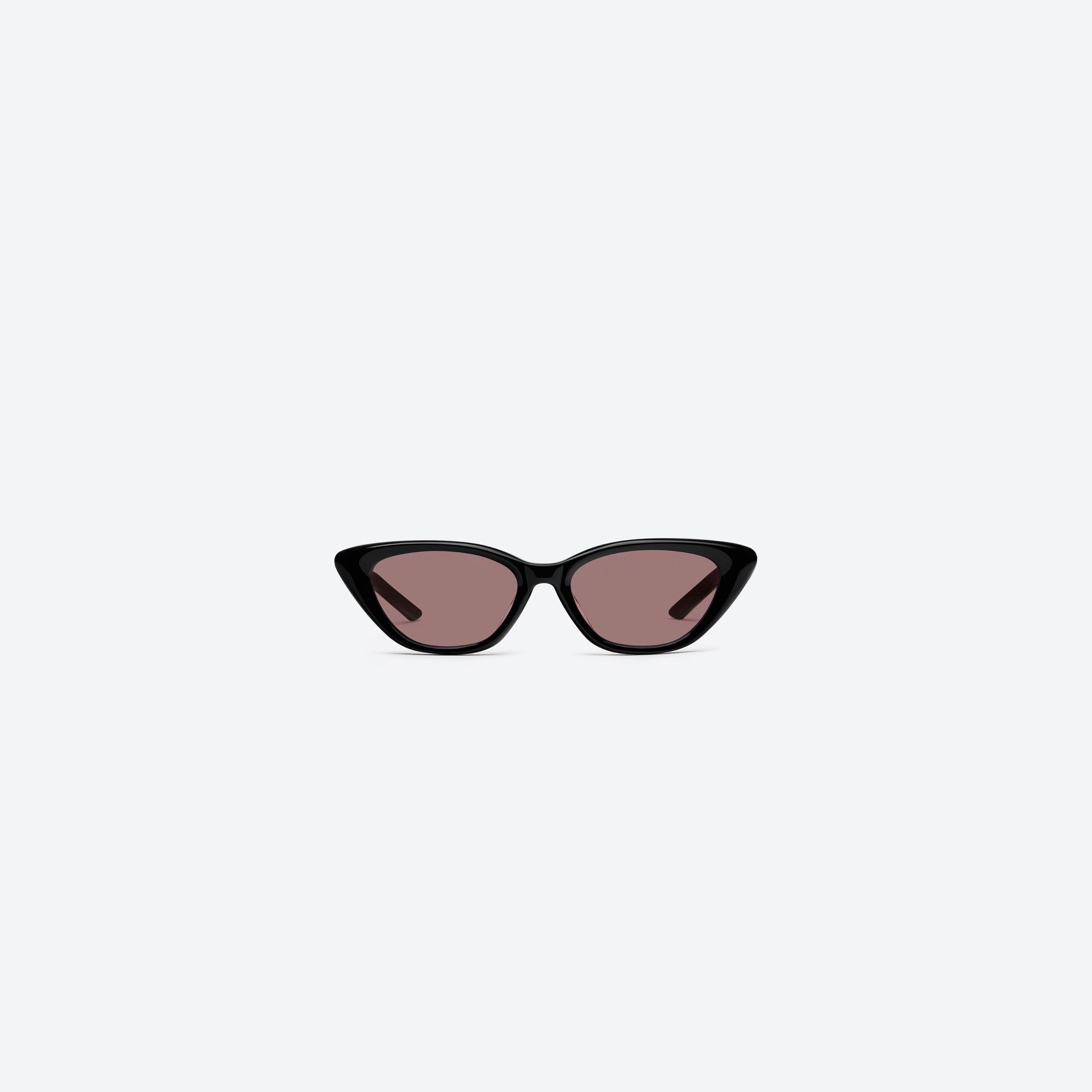 A front view of Gentle Monster Mowa 01(R) Black Acetate framed Cat-eye sunglasses.