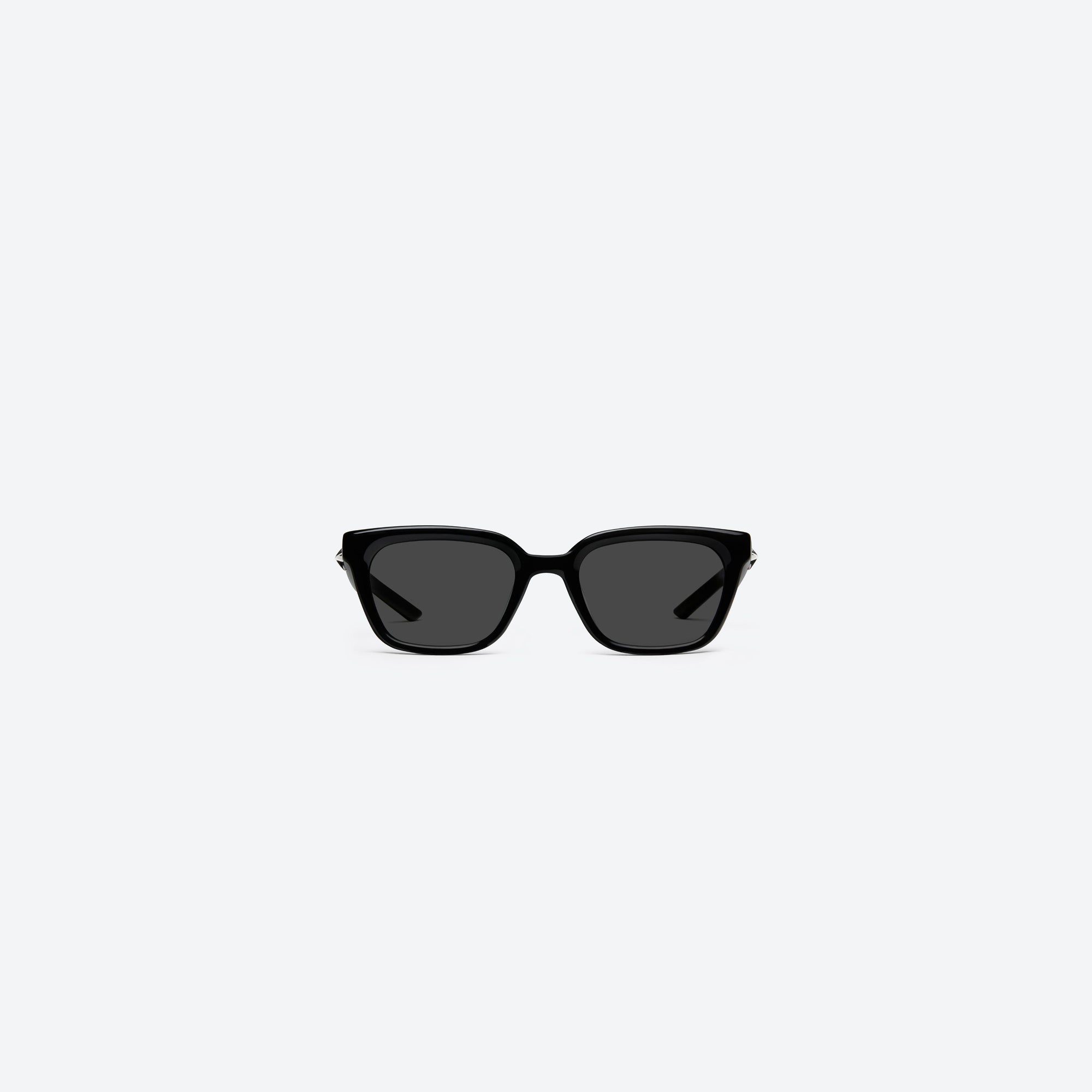 A front view of Gentle Monster Hesse 01 Black Acetate framed Square sunglasses.