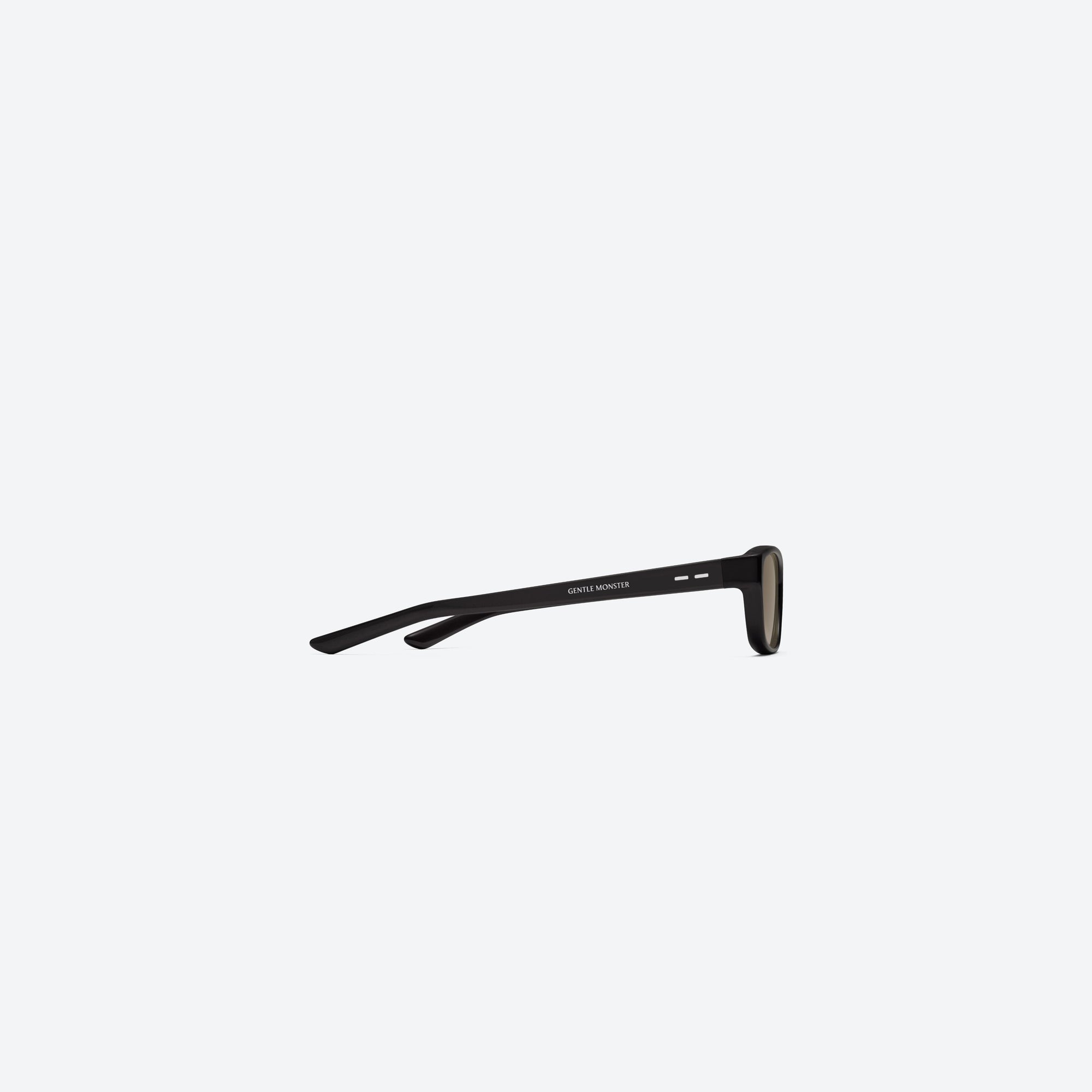 A detailed right view of Gentle Monster Vety G18 Gray Acetate framed Square sunglasses.