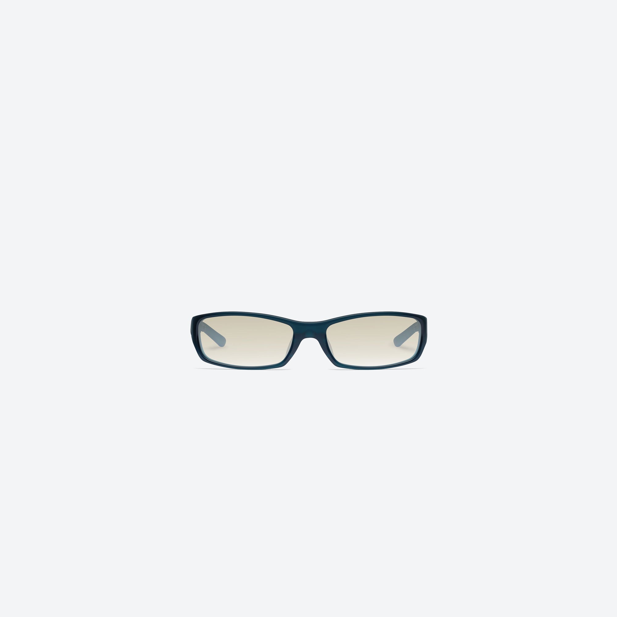 A front view of Gentle Monster Noid BLC10 Blue Acetate framed Square sunglasses.