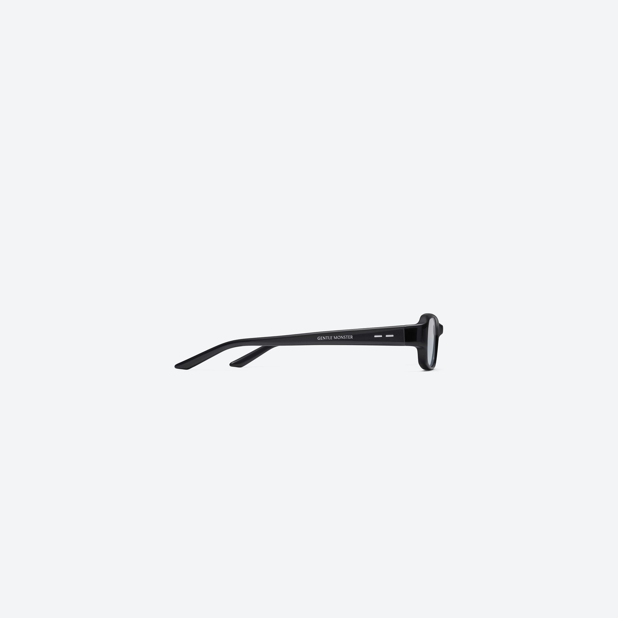 A detailed right view of Gentle Monster Halo G18 Gray Acetate framed Square sunglasses.