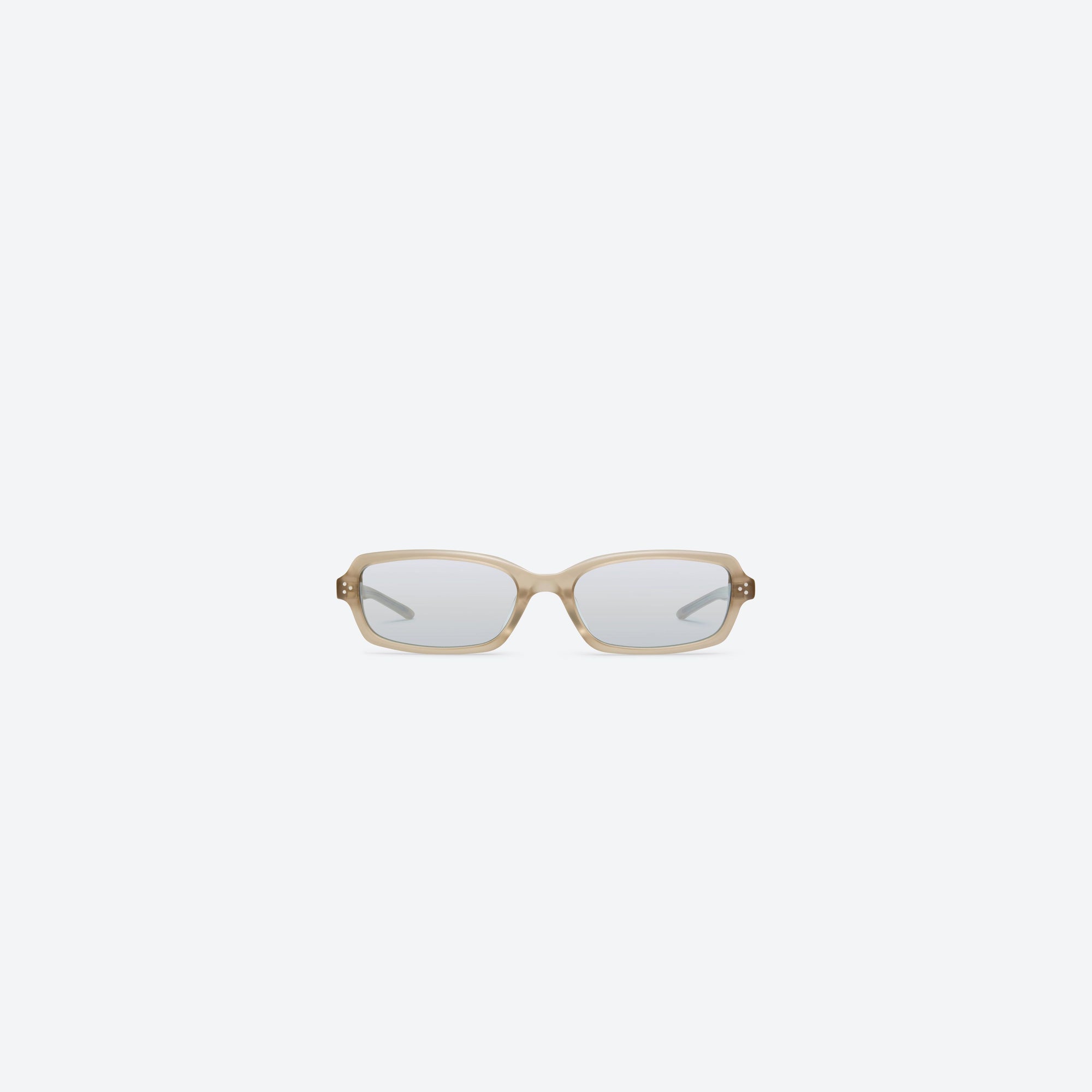 A front view of Gentle Monster Panini BRC5 Brown Acetate framed Square sunglasses.