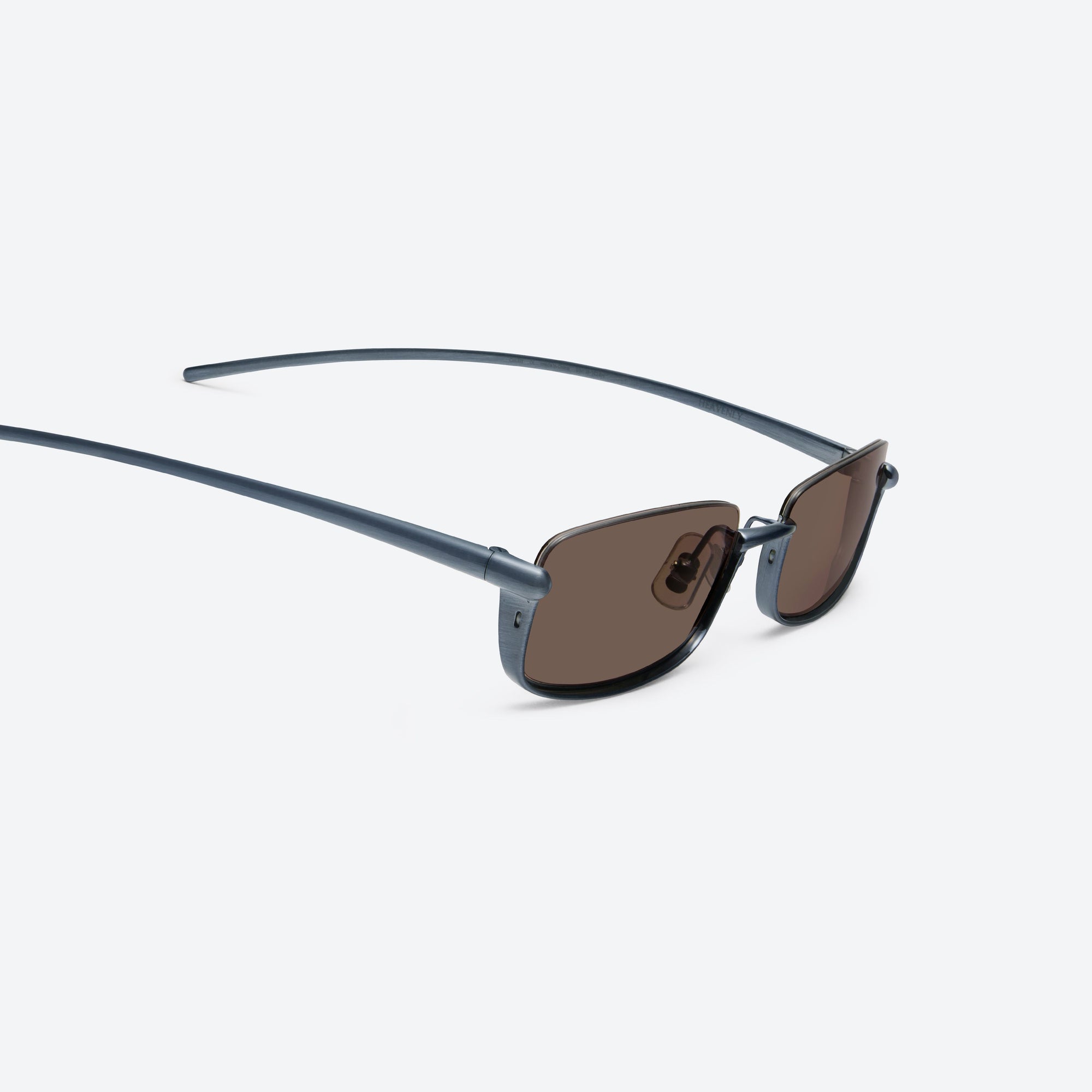 45-degree detailed view of Gentle Monster Heavenly B3 Blue Metal framed Square sunglasses.