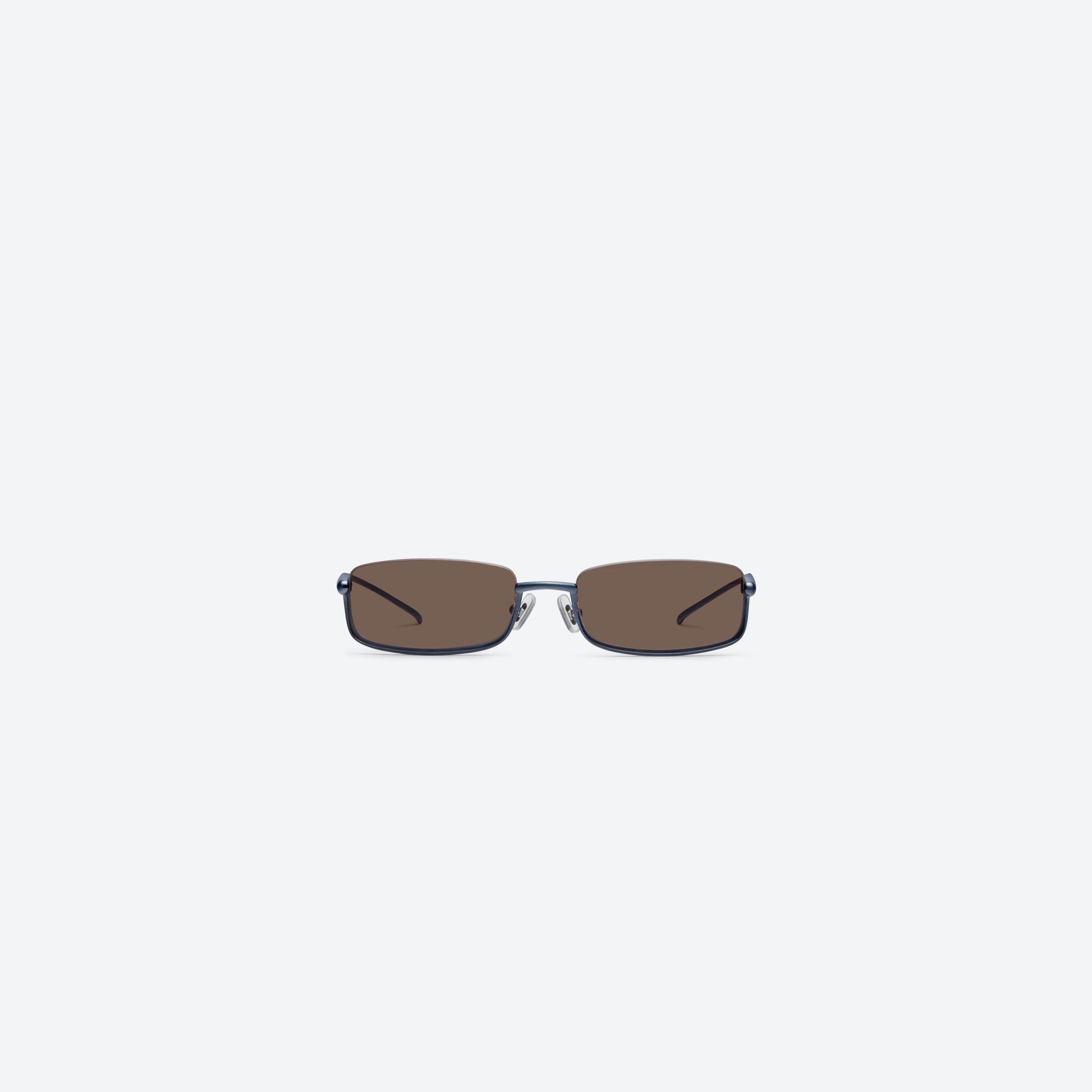 A front view of Gentle Monster Heavenly B3 Blue Metal framed Square sunglasses.