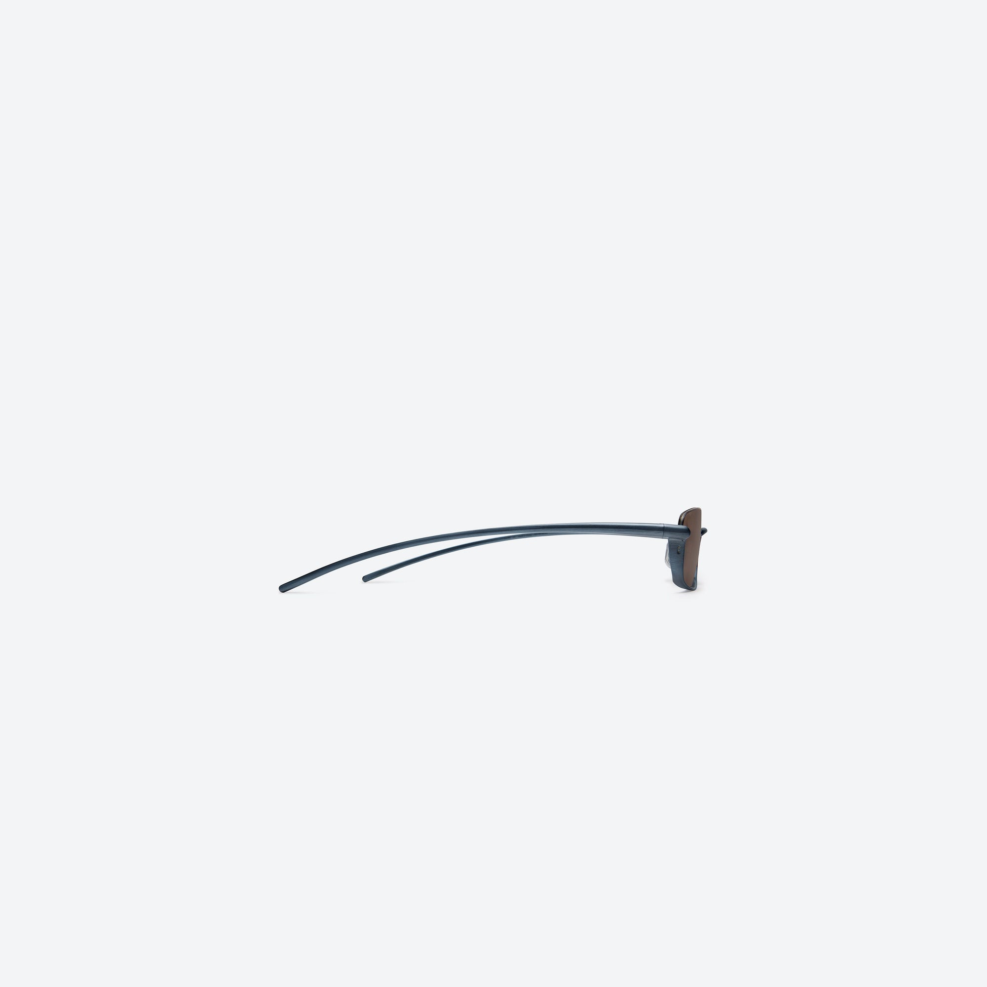 A detailed right view of Gentle Monster Heavenly B3 Blue Metal framed Square sunglasses.