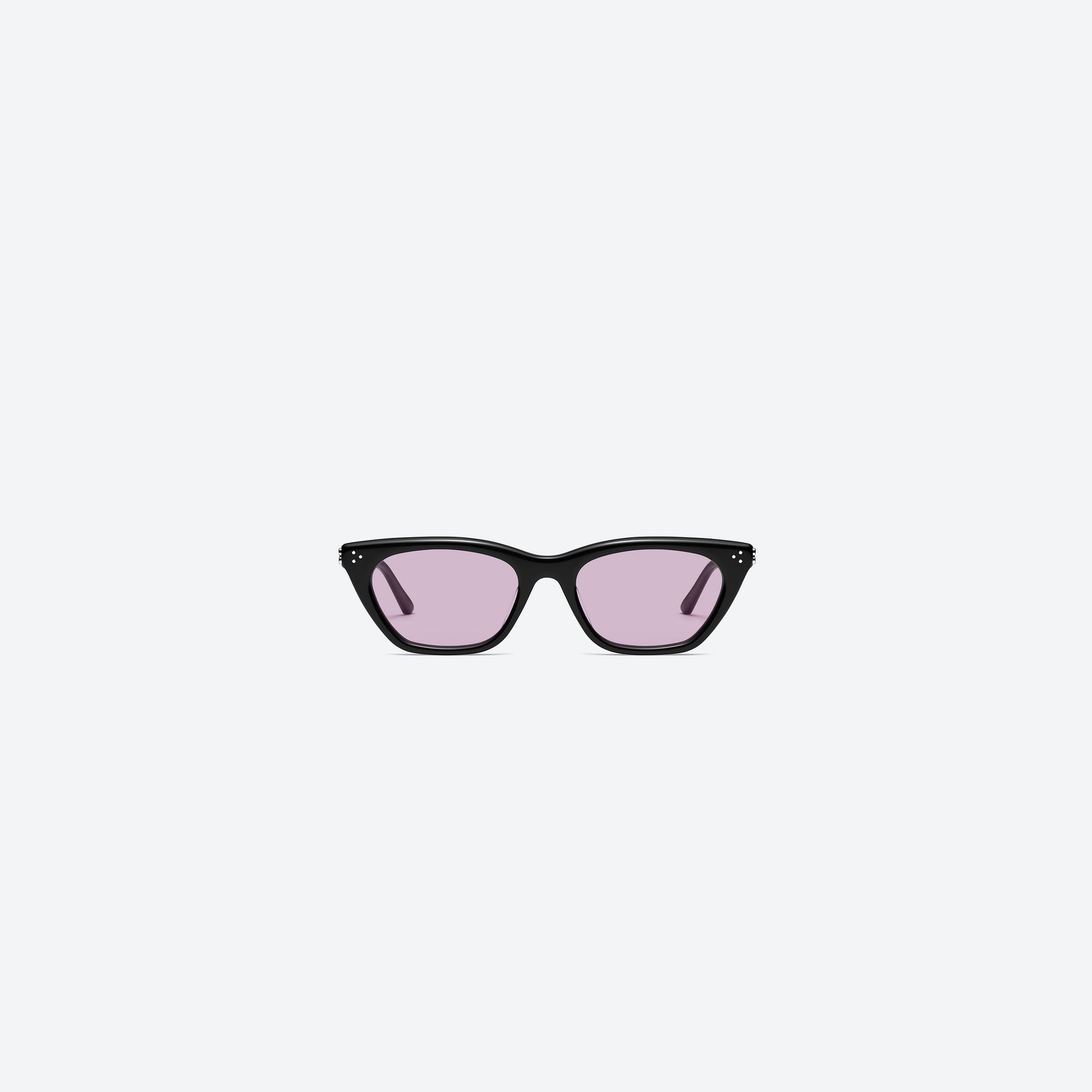 A front view of Gentle Monster Gisele 01(V) Black Acetate framed Cat-eye sunglasses.