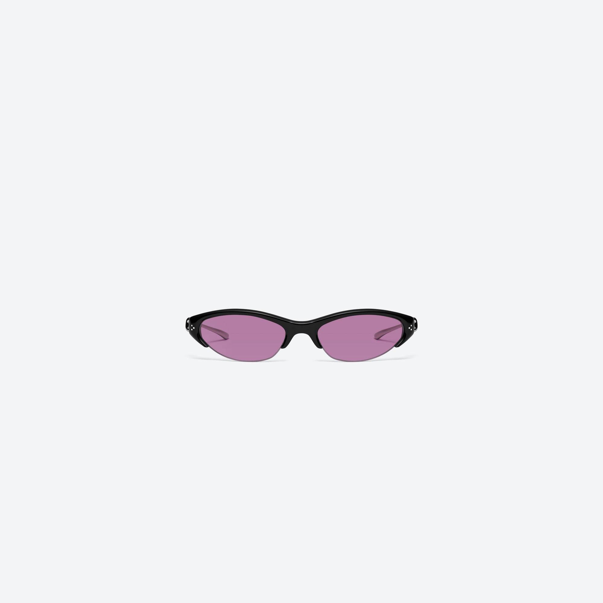 A front view of Gentle Monster Tweed 01(V) Black Mixed framed Cat-eye sunglasses.