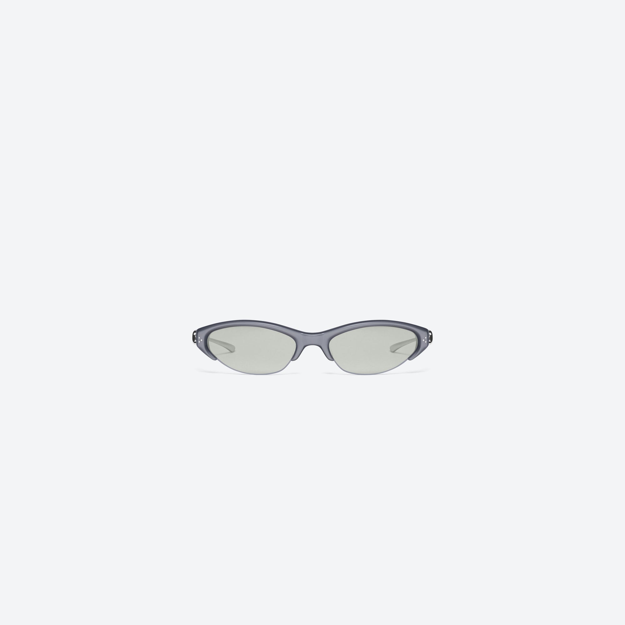 A front view of Gentle Monster Tweed G13 Gray Mixed framed Cat-eye sunglasses.