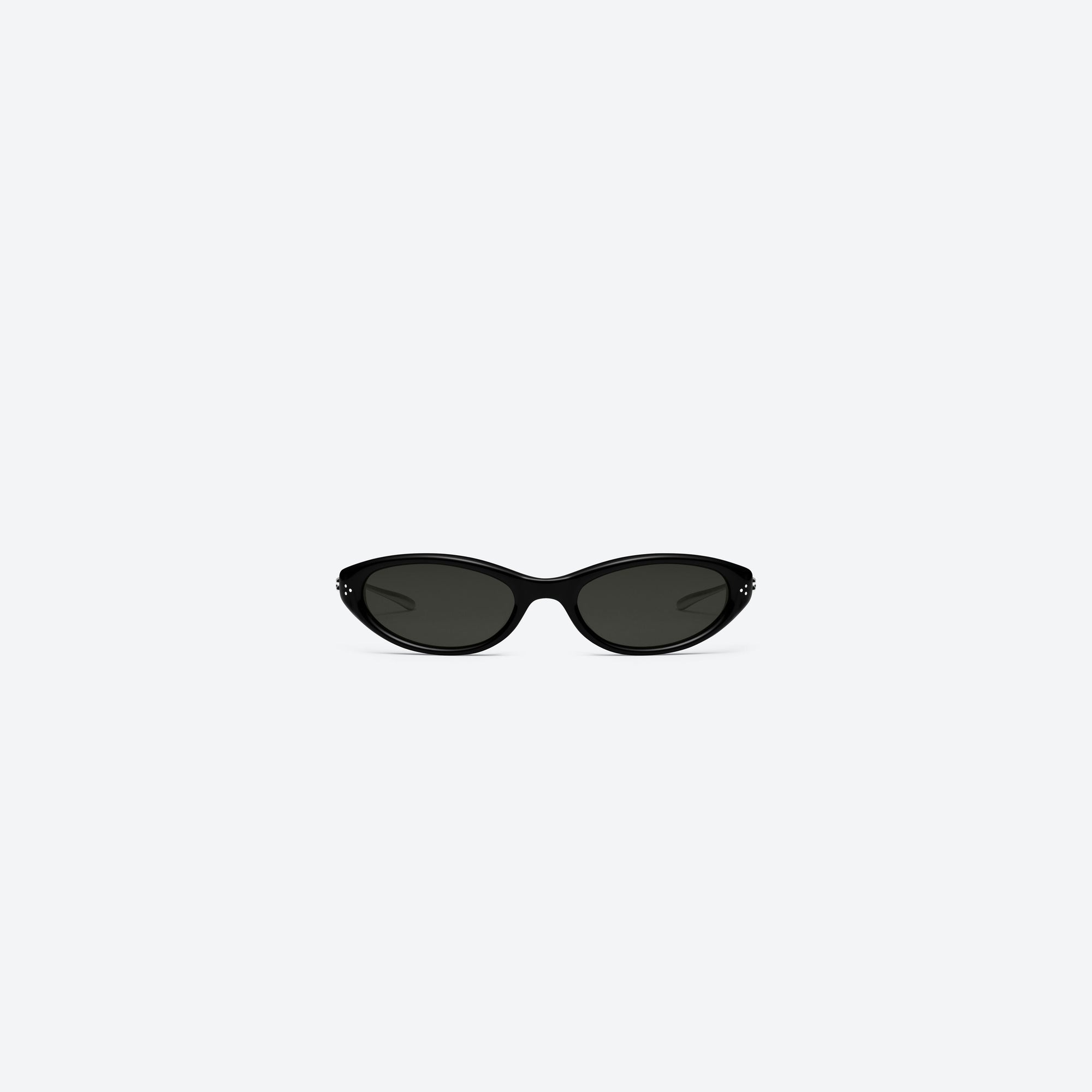 A front view of Gentle Monster Crepe 01 Black Mixed framed Cat-eye sunglasses.