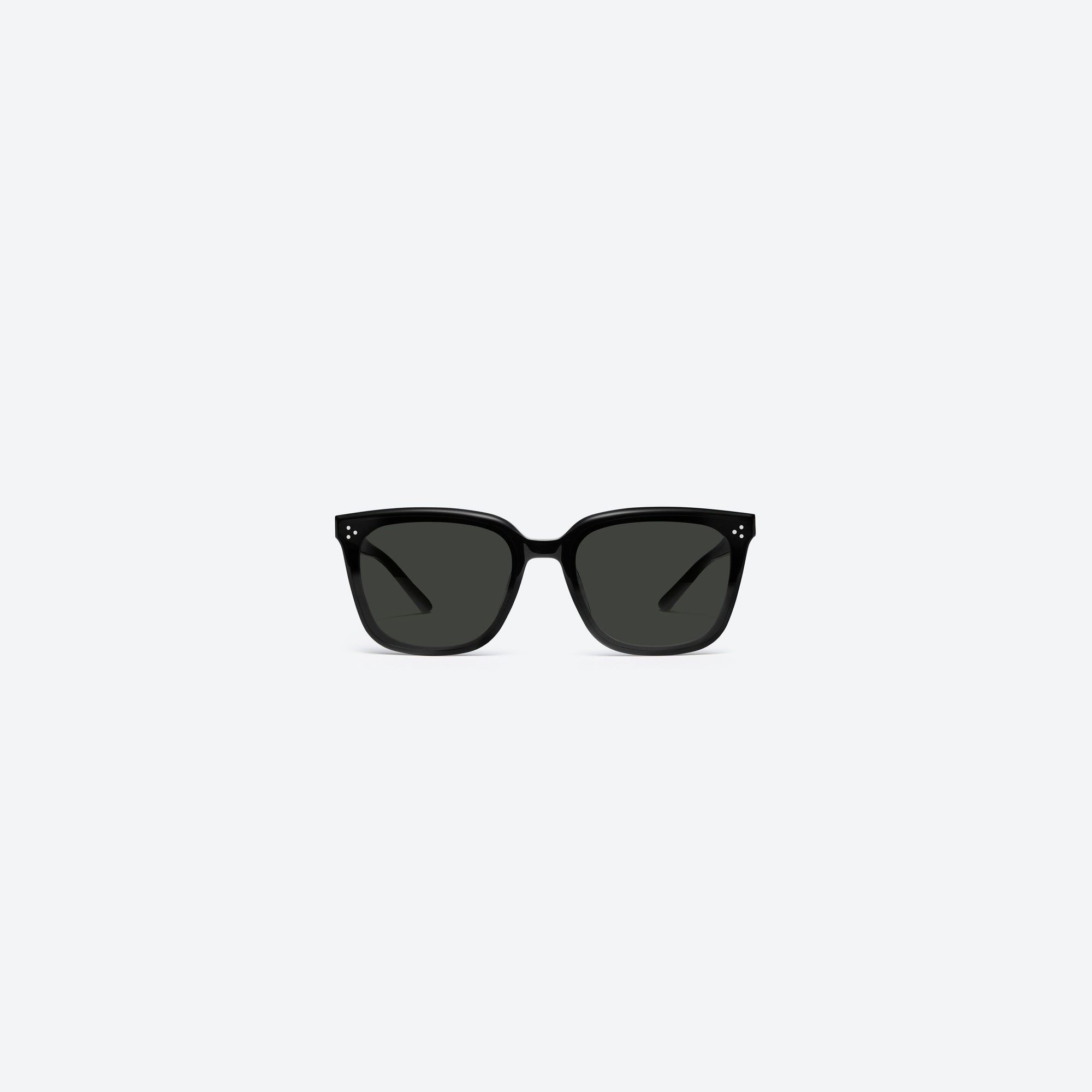 A front view of Gentle Monster Gent 01 Black Acetate framed Square sunglasses.