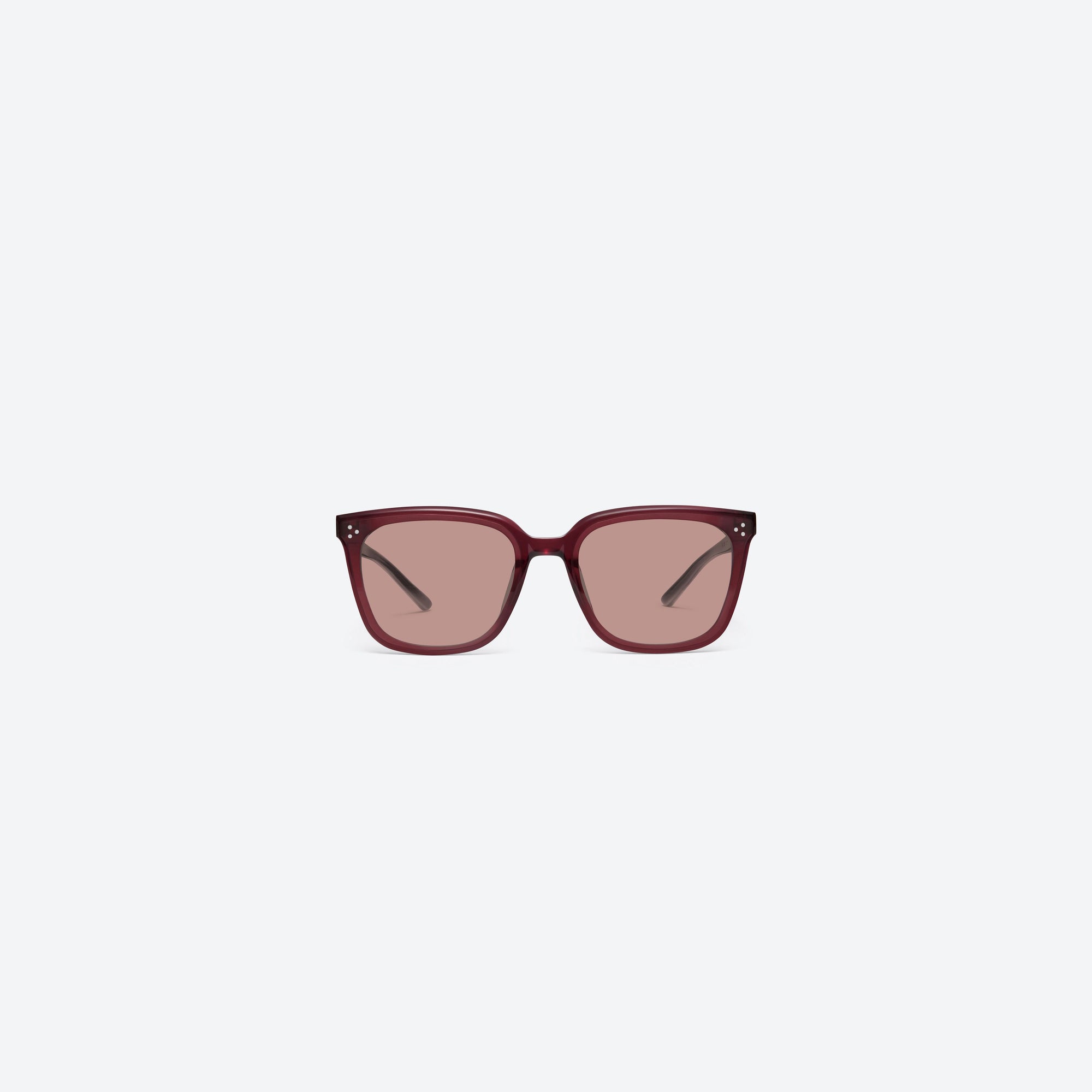 A front view of Gentle Monster Gent BRC19 Brown Acetate framed Square sunglasses.