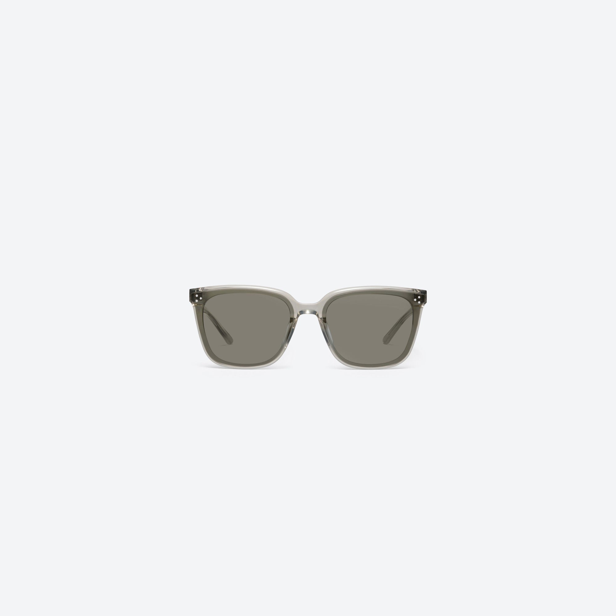 A front view of Gentle Monster Gent BRC11 Brown Acetate framed Square sunglasses.