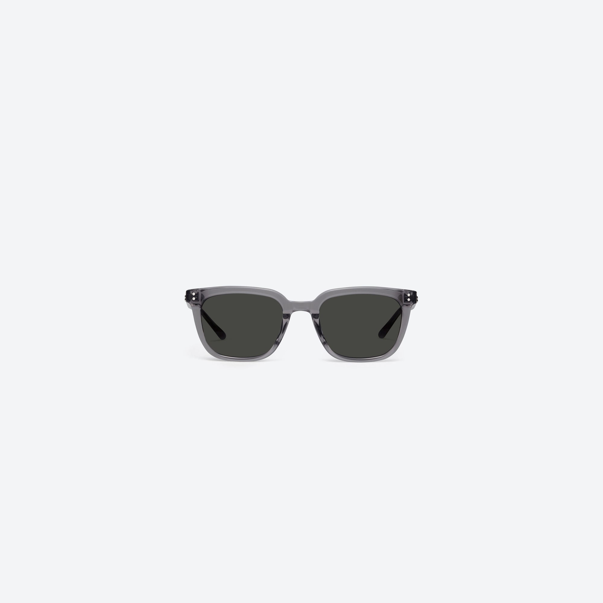 A front view of Gentle Monster Daze GC12 Gray Acetate framed Square sunglasses.