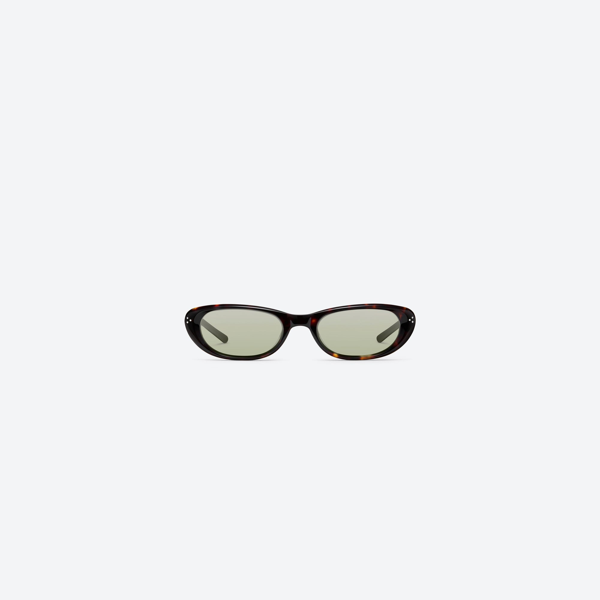 A front view of Gentle Monster Madlenne T9 Tortoise Acetate framed Cat-eye sunglasses.