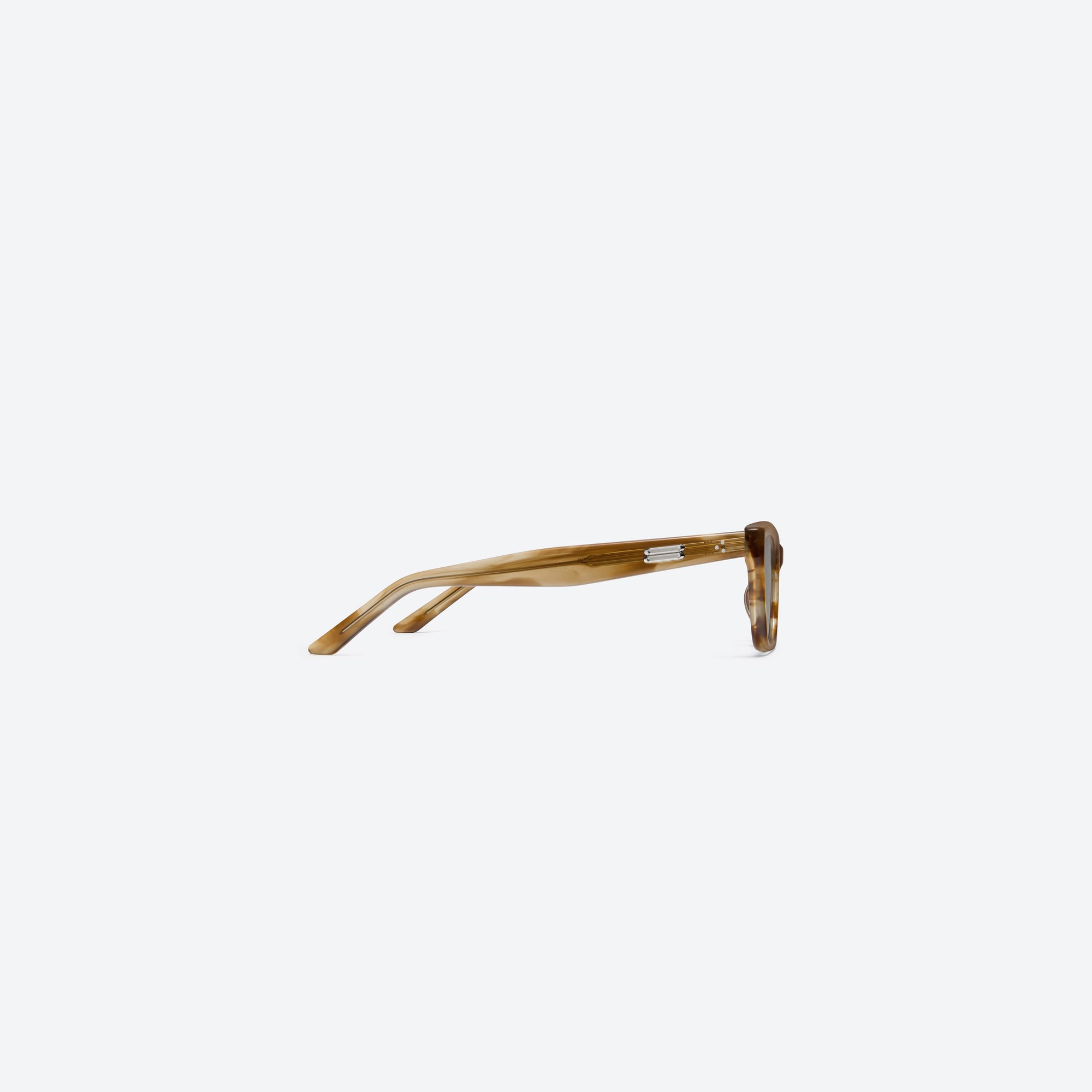 A detailed right view of Gentle Monster Sage T8 Tortoise Acetate framed Cat-eye sunglasses.