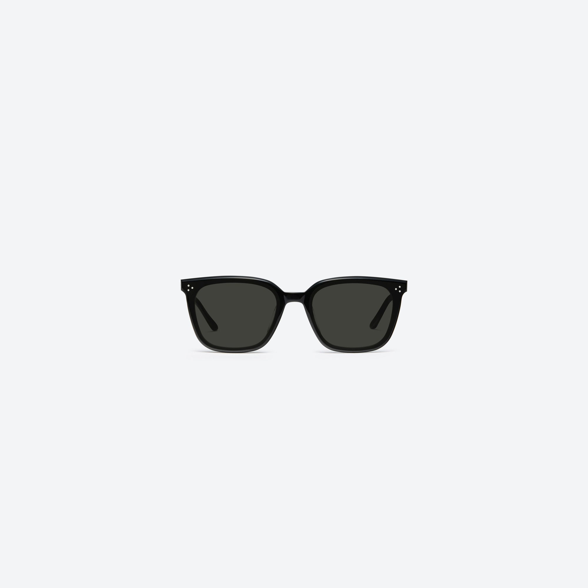 A front view of Gentle Monster Lo Lou 01 Black Acetate framed Square sunglasses.