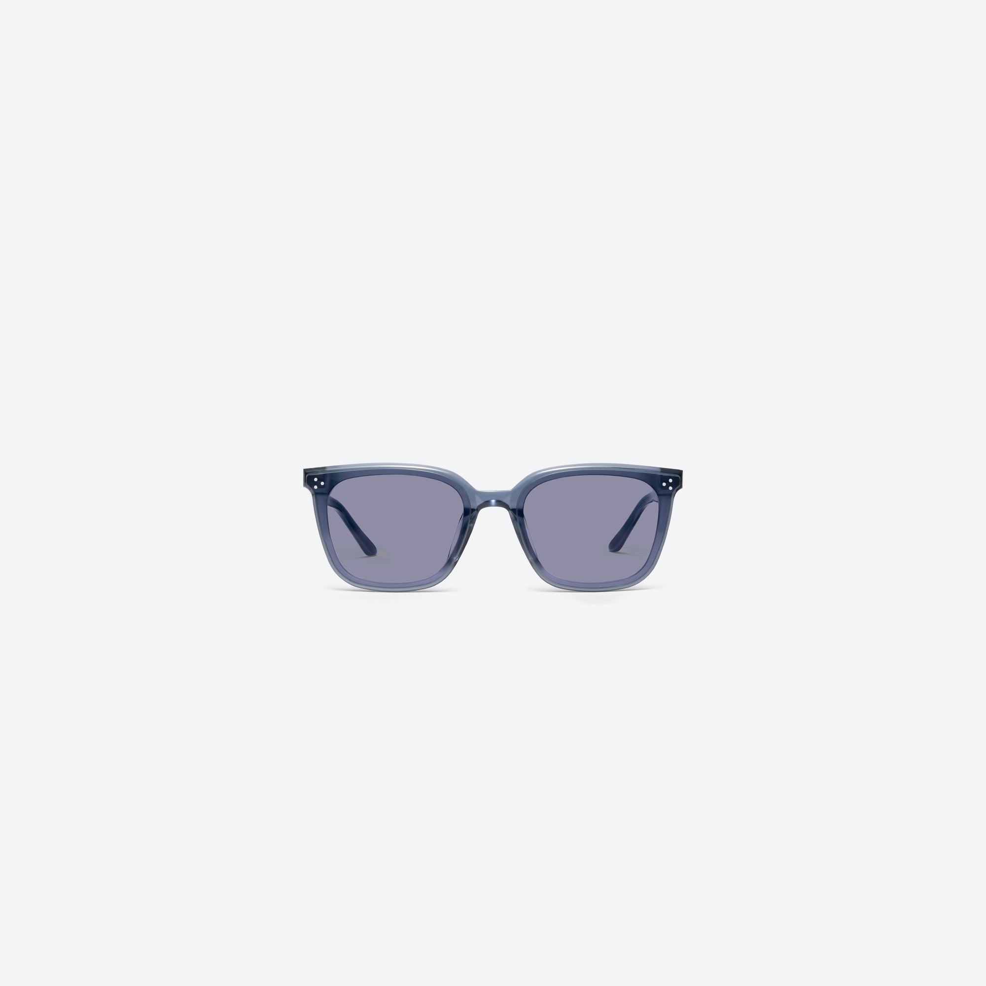 A front view of Gentle Monster Lo Lou BLC11 Blue Acetate framed Square sunglasses.