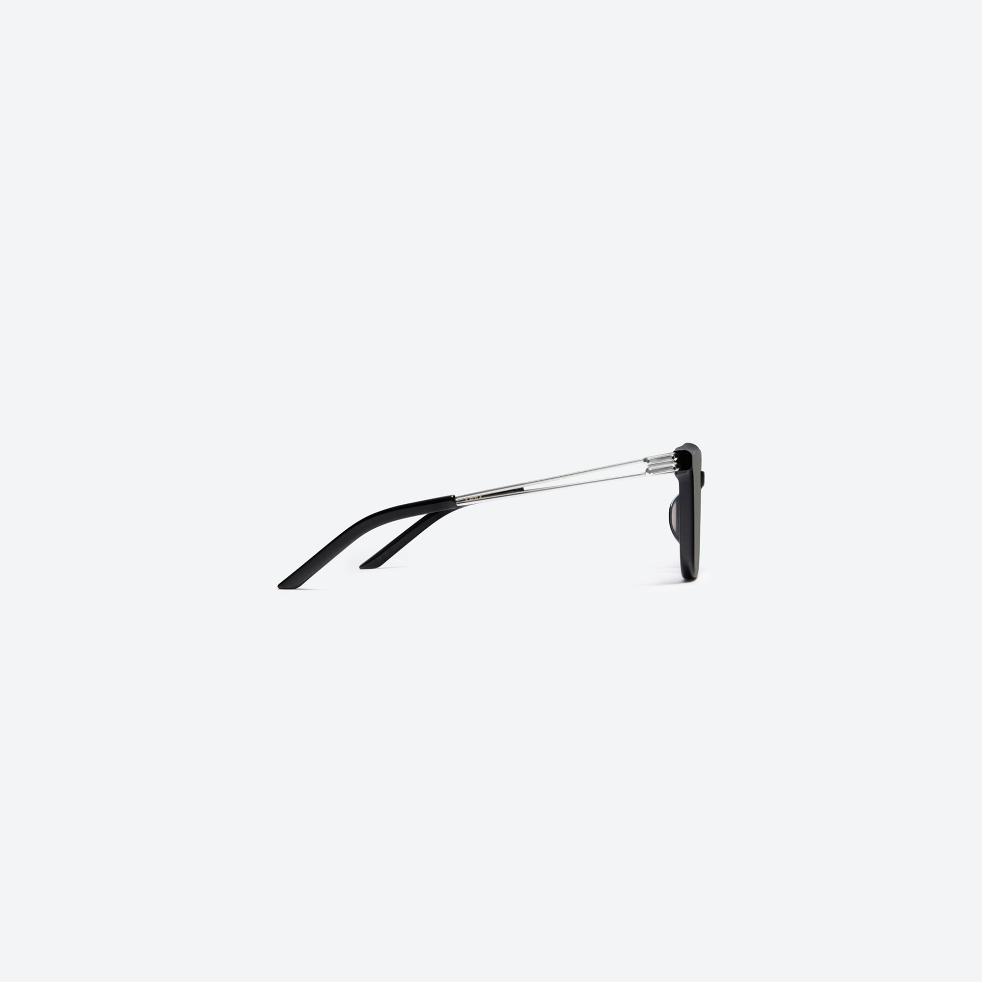 A detailed right view of Gentle Monster La Sola 01 Black Mixed framed Square sunglasses.