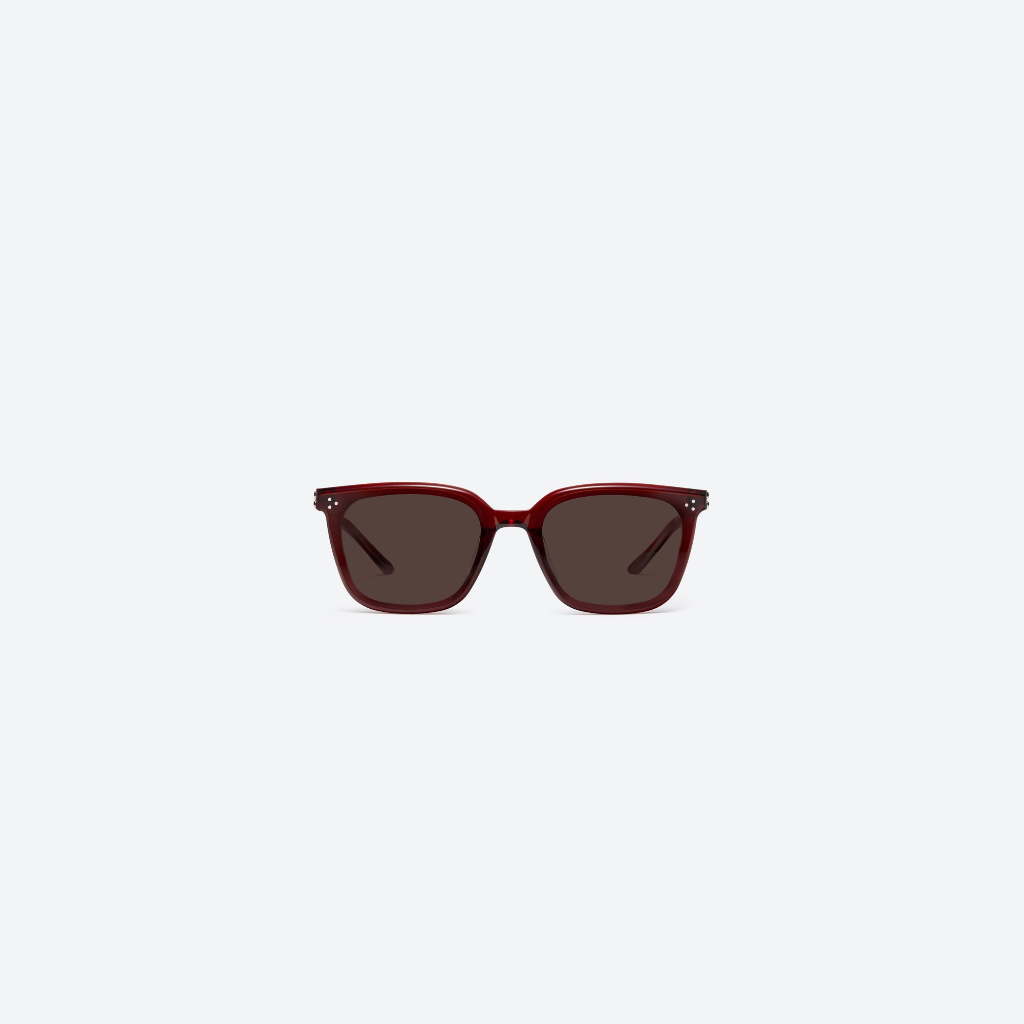 A front view of Gentle Monster La Sola RC3 Red Mixed framed Square sunglasses.