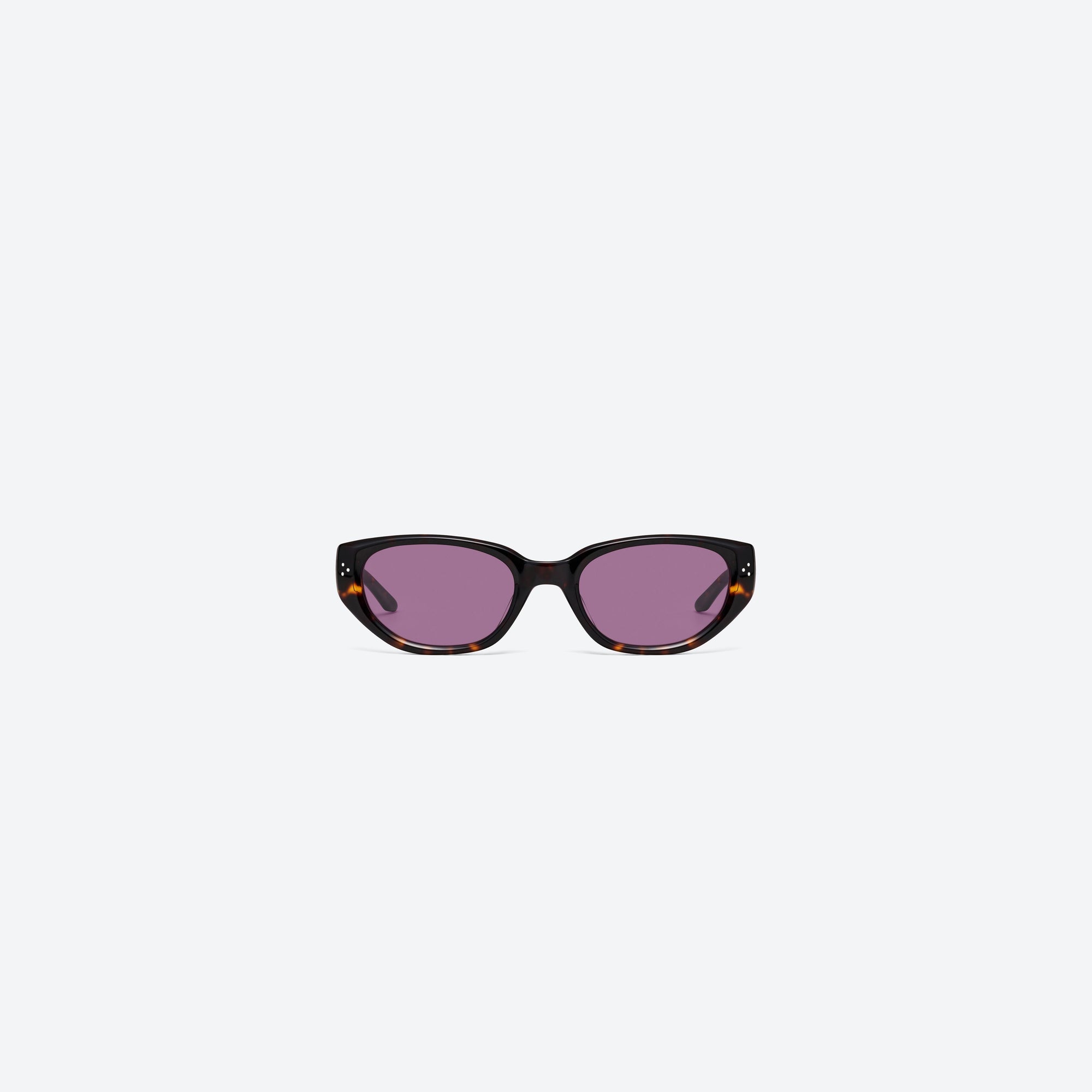 A front view of Gentle Monster Boni T9 Tortoise Acetate framed Cat-eye sunglasses.