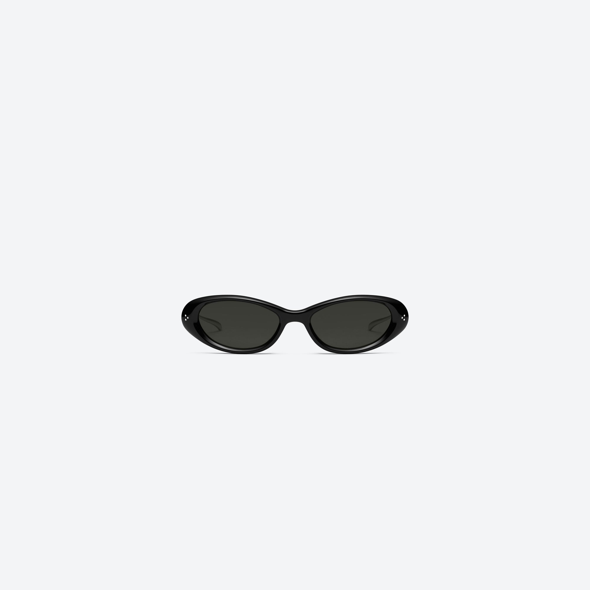 A front view of Gentle Monster Ora 01 Black Mixed framed Oval sunglasses.