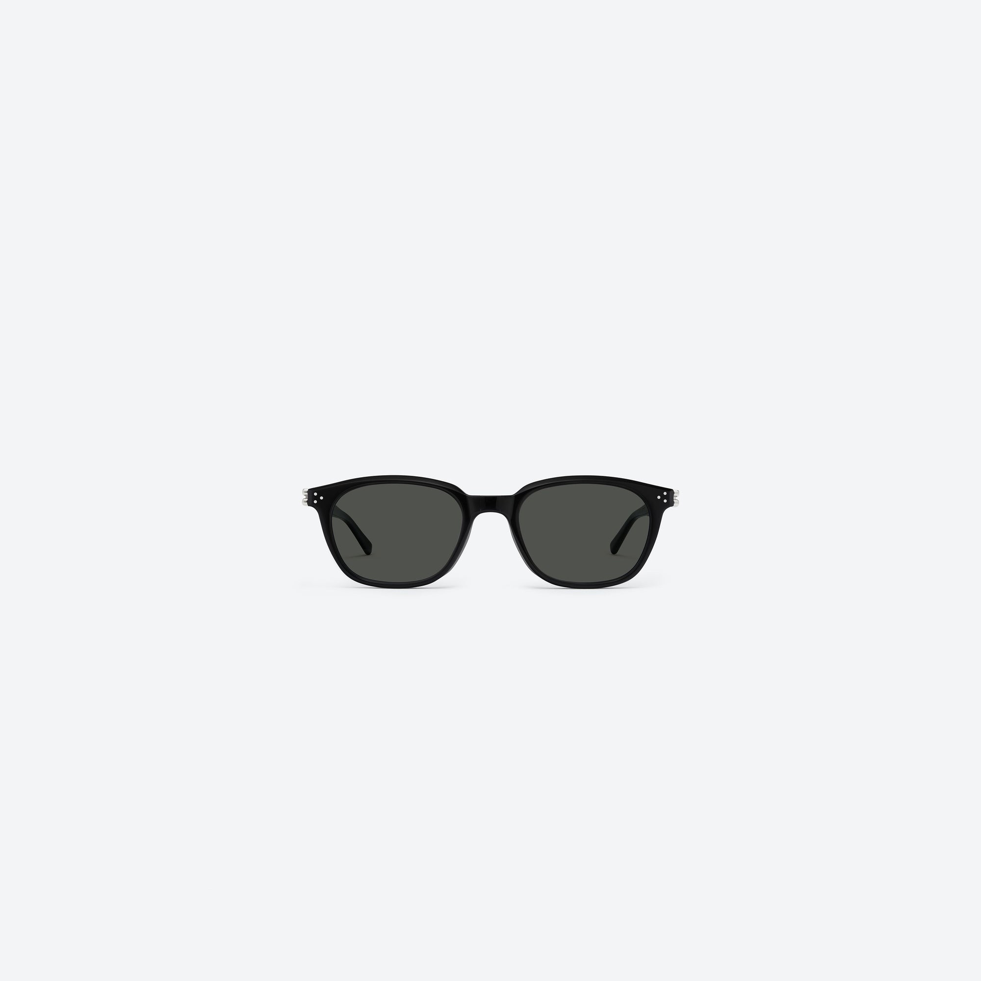 A front view of Gentle Monster Jasmin 01 Black Acetate framed Square sunglasses.
