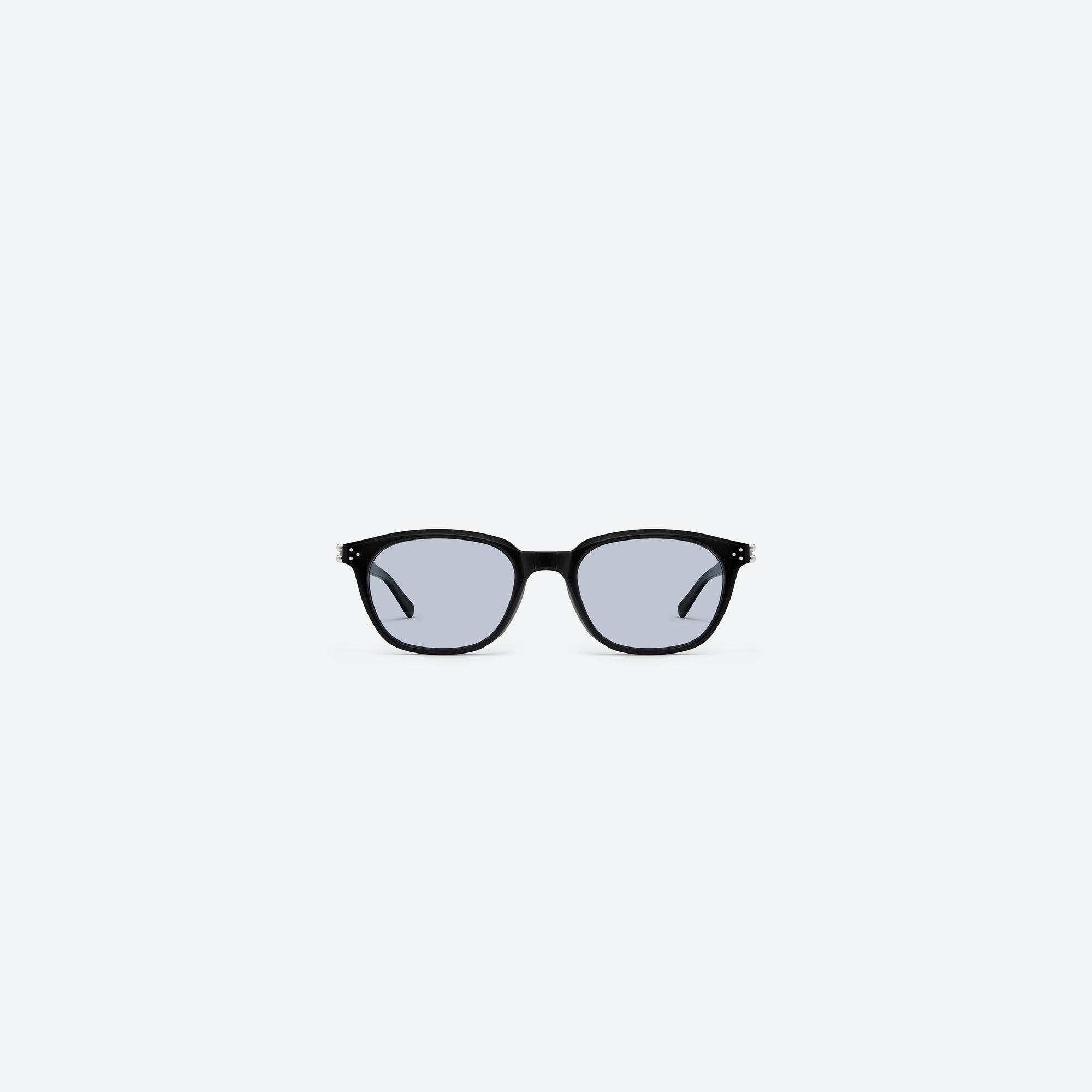 A front view of Gentle Monster Jasmin 01(BL) Black Acetate framed Square sunglasses.