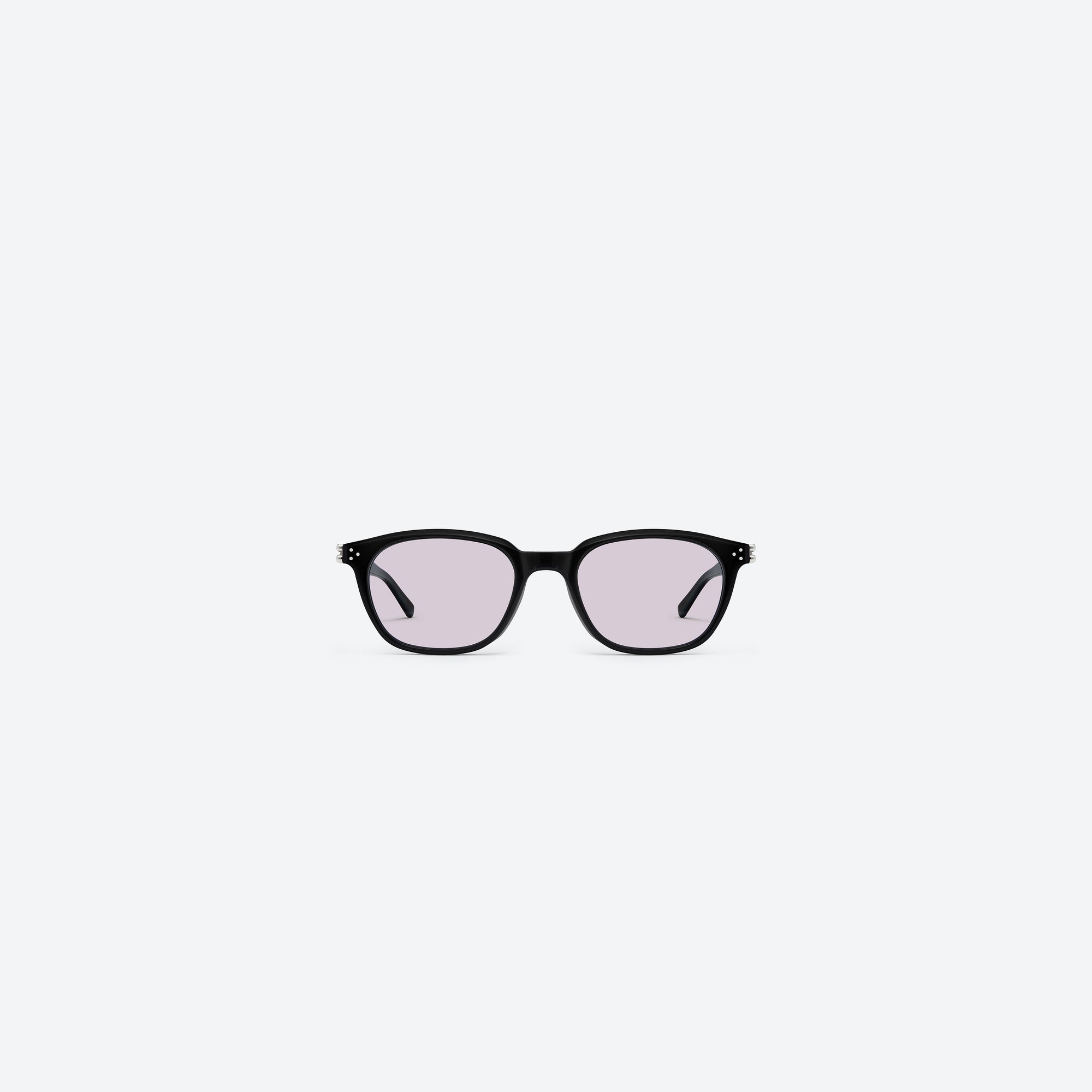 A front view of Gentle Monster Jasmin 01(V) Black Acetate framed Square sunglasses.