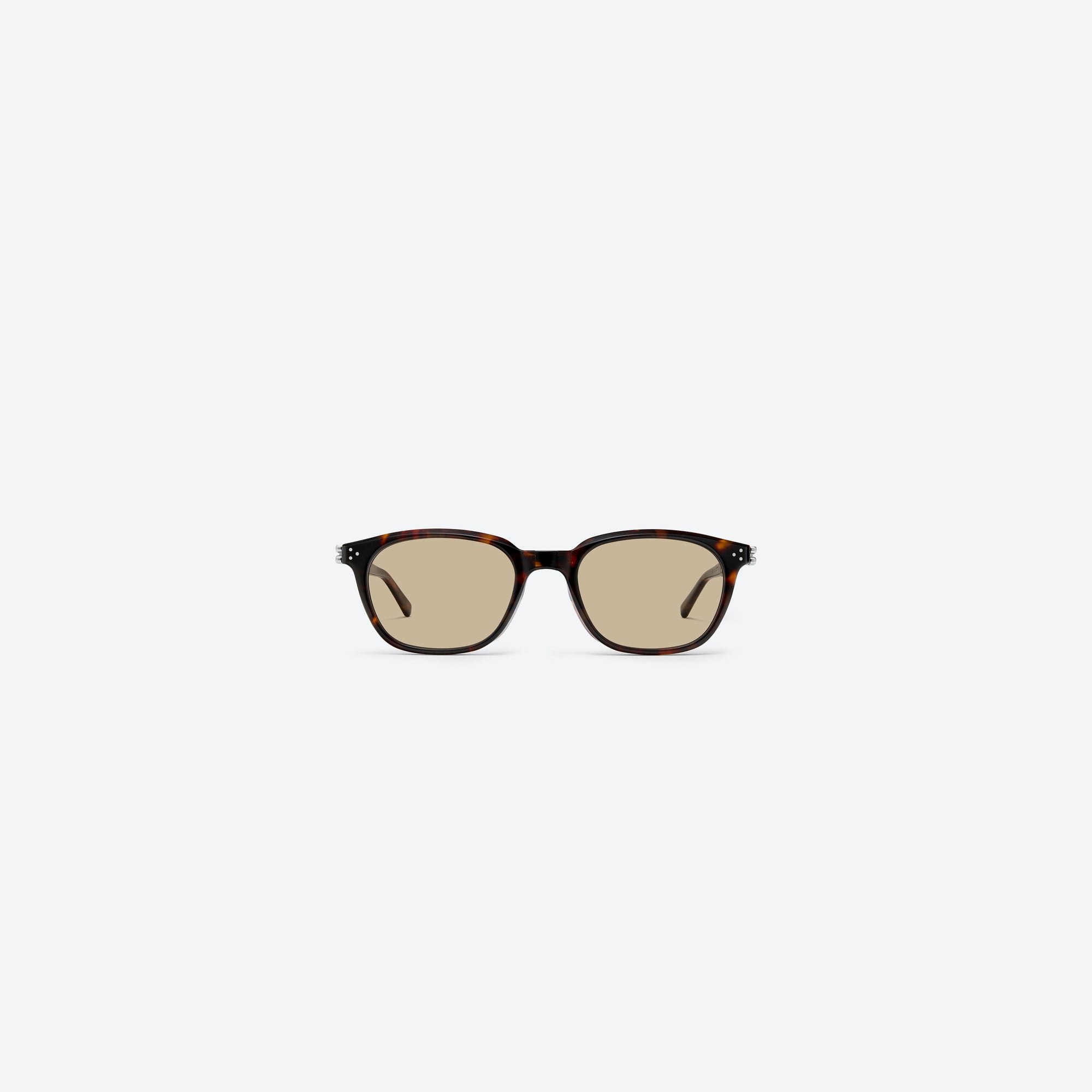 A front view of Gentle Monster Jasmin T1 Tortoise Acetate framed Square sunglasses.