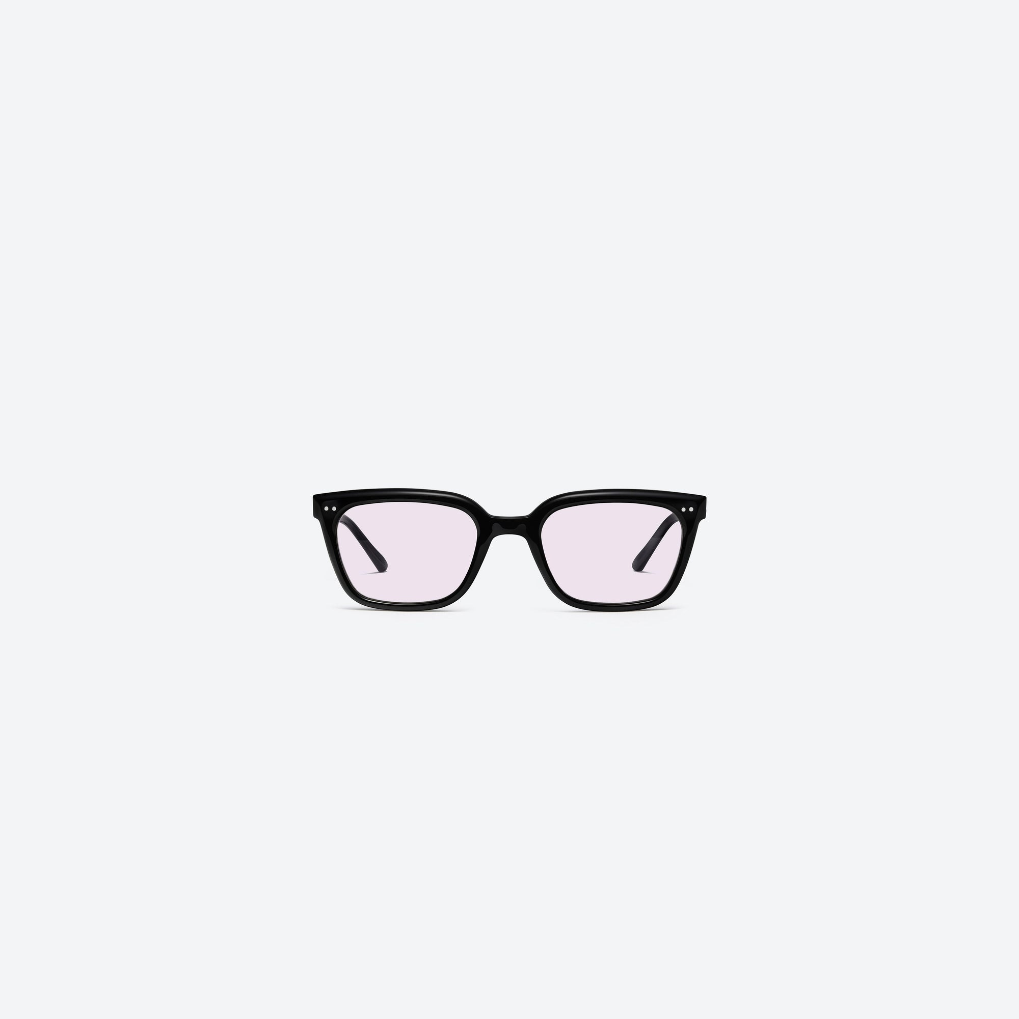 A front view of Gentle Monster Soho 01(LV) Similar Black Acetate framed Square sunglasses.