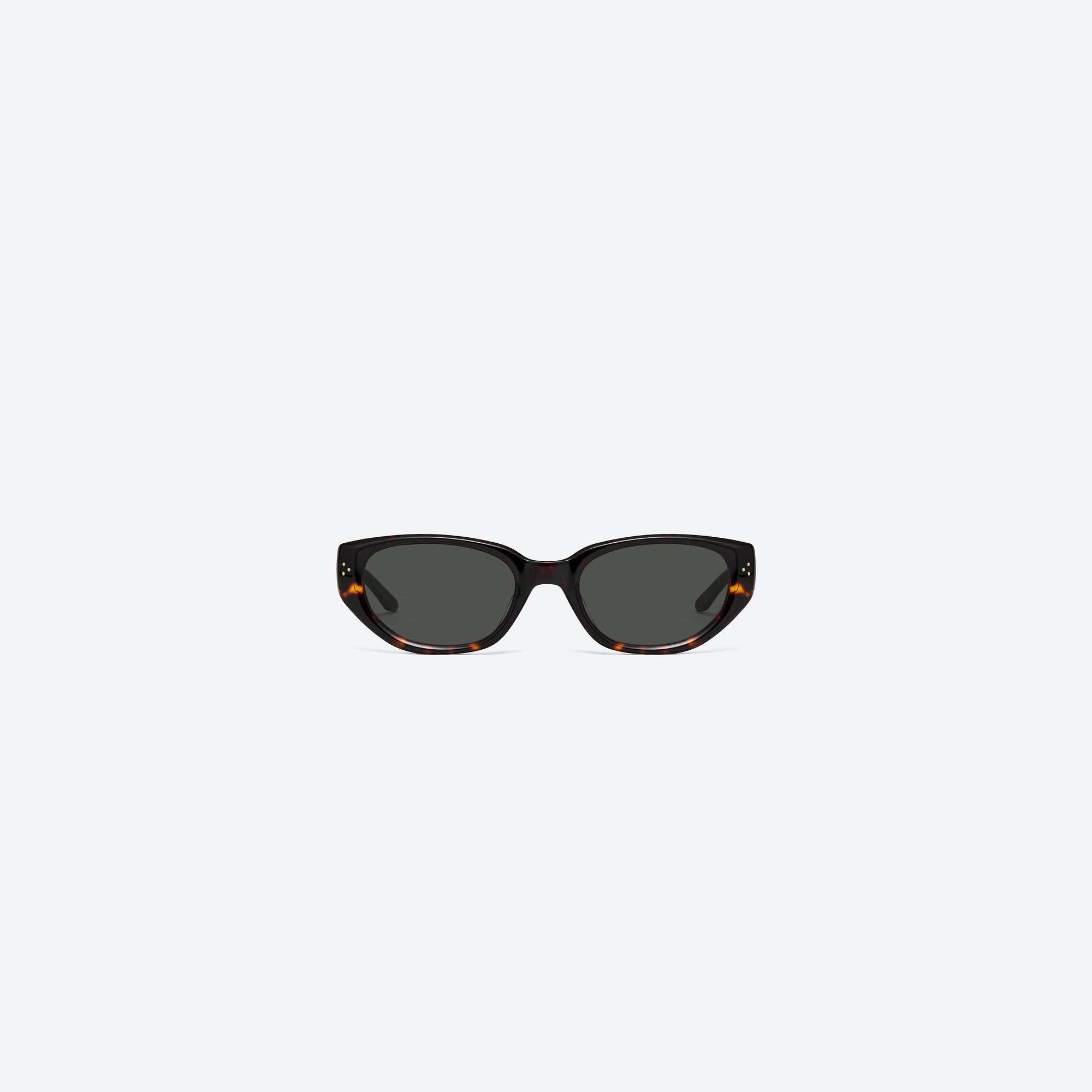 A front view of Gentle Monster Boni T9(G) Tortoise Acetate framed Cat-eye sunglasses.