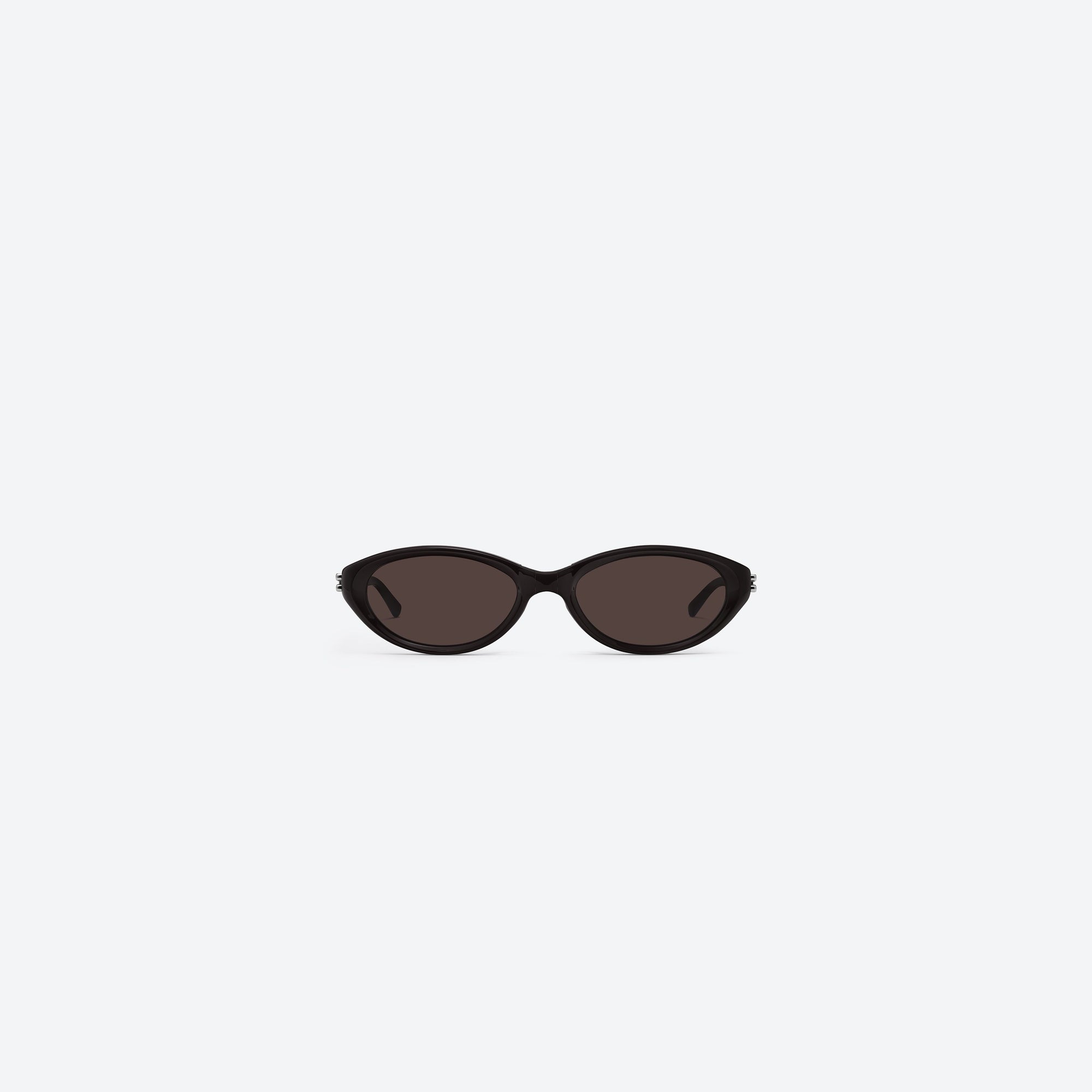 A front view of Gentle Monster Zest BR2 Brown Acetate framed Oval sunglasses.