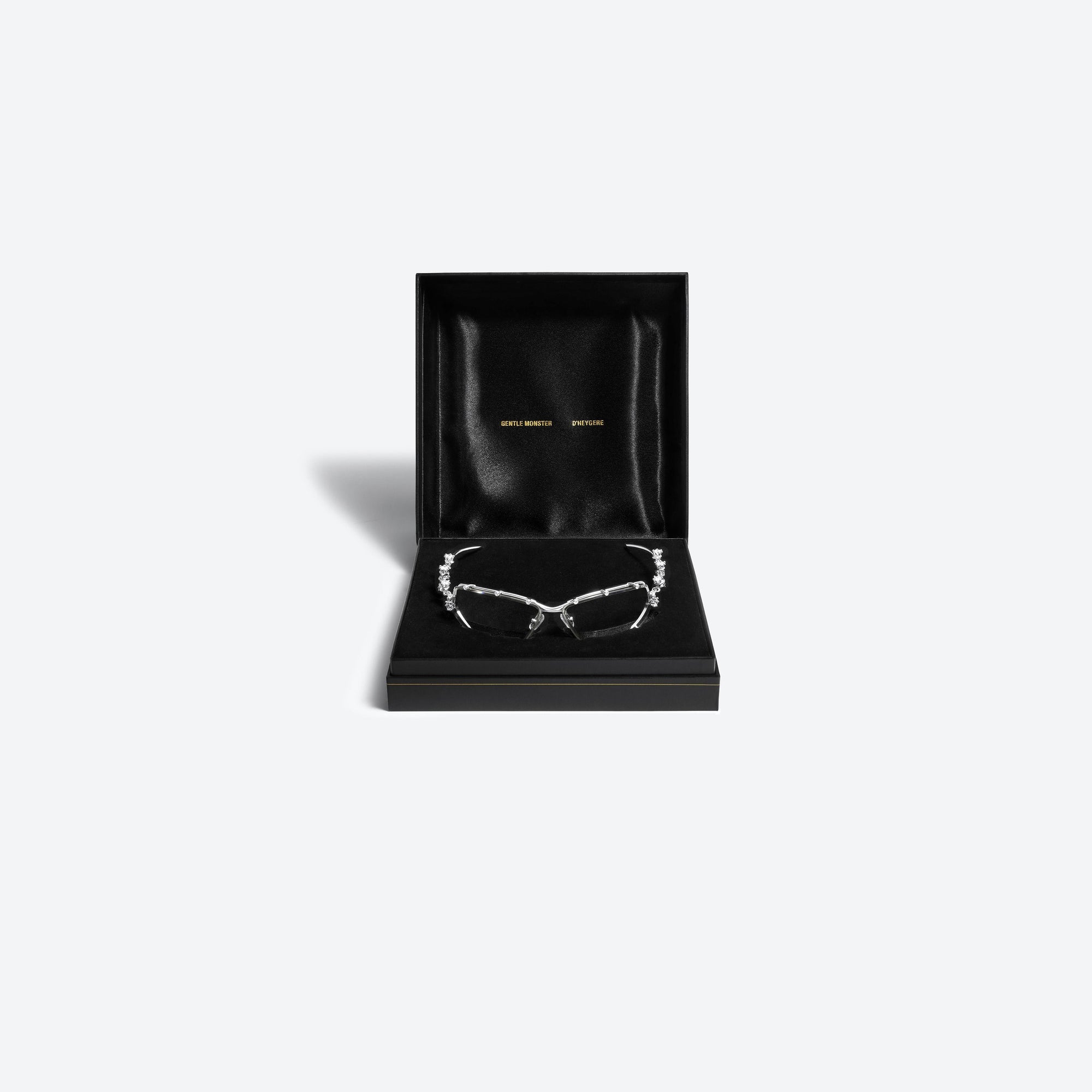 A front view of Gentle Monster 2023 X D’HEYGERE PACKAGE SET (TIARA)   framed  .