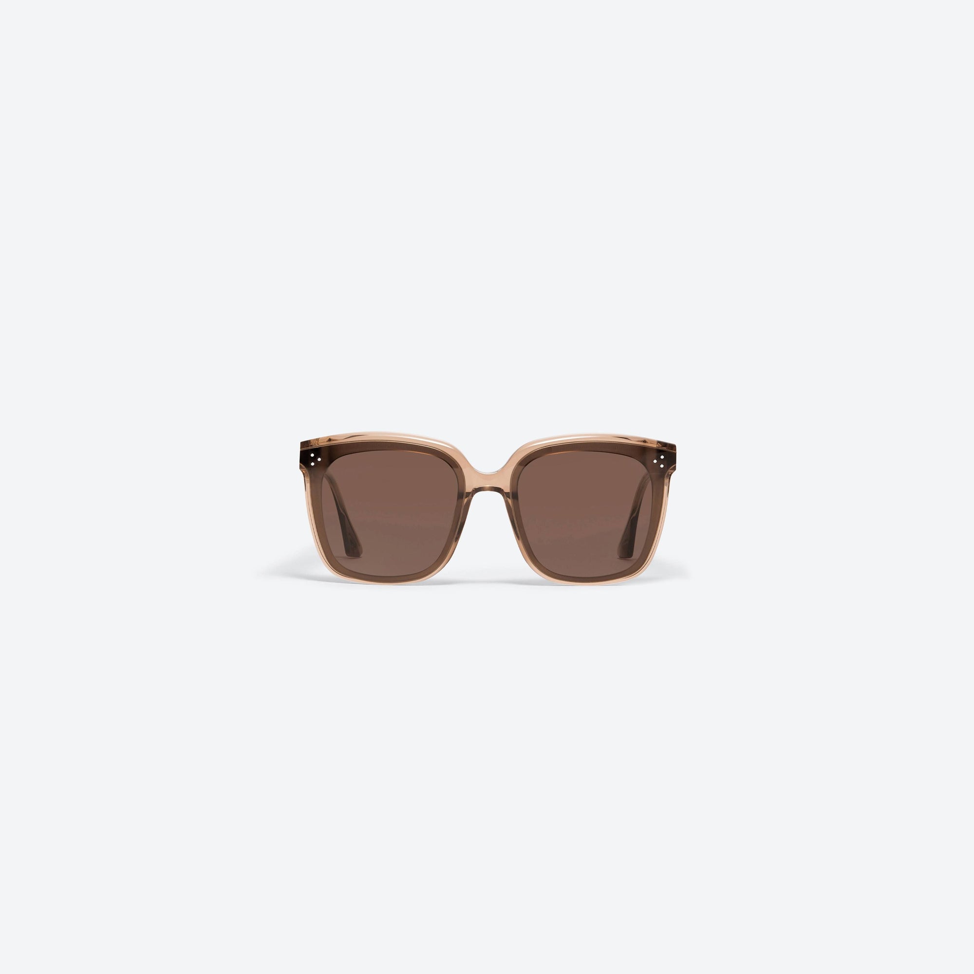 A front view of Gentle Monster Jennie - Angel BRC1 Brown Mixed framed Square sunglasses.