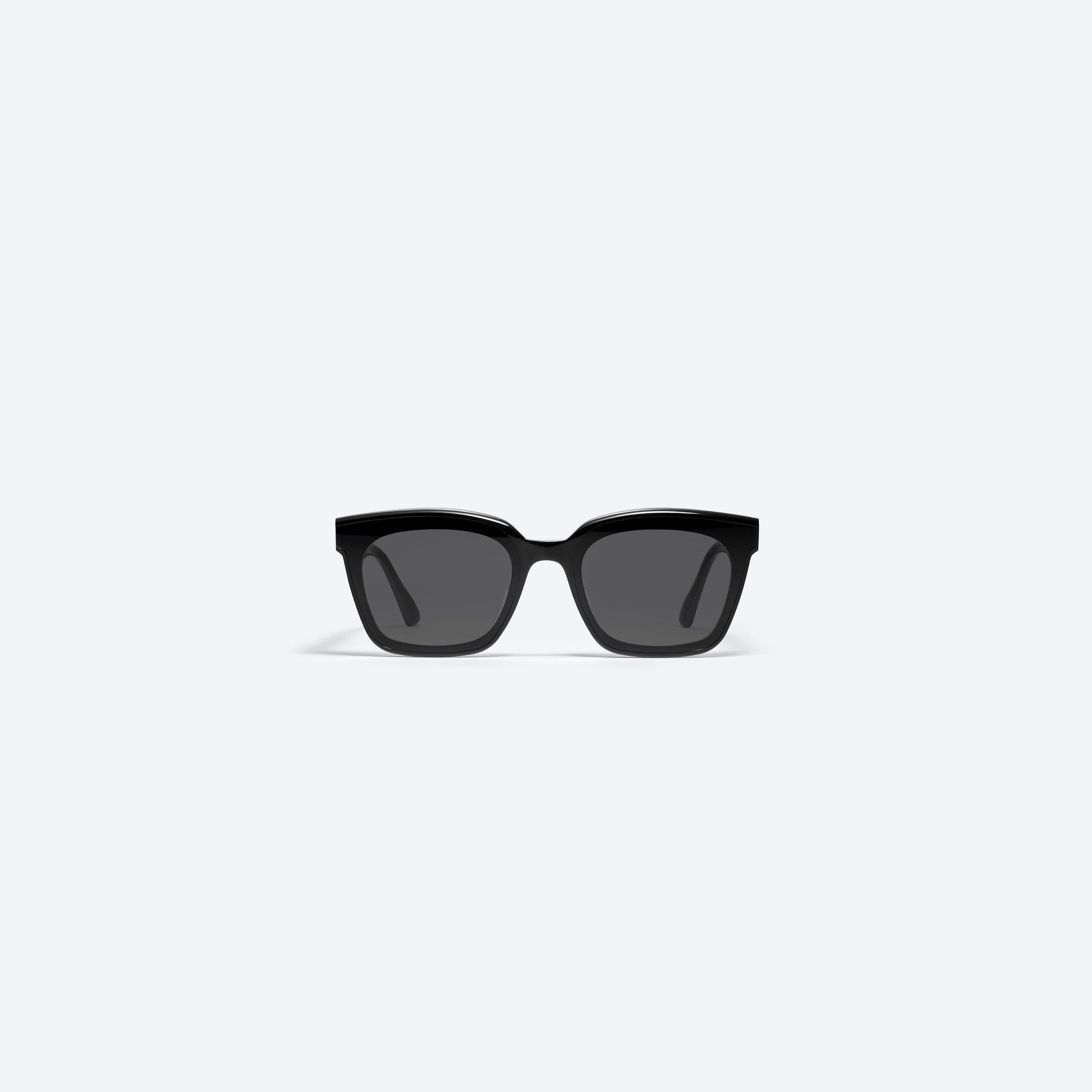 A front view of Gentle Monster Moncler - Swipe 3 01 Black Mixed framed Square sunglasses.