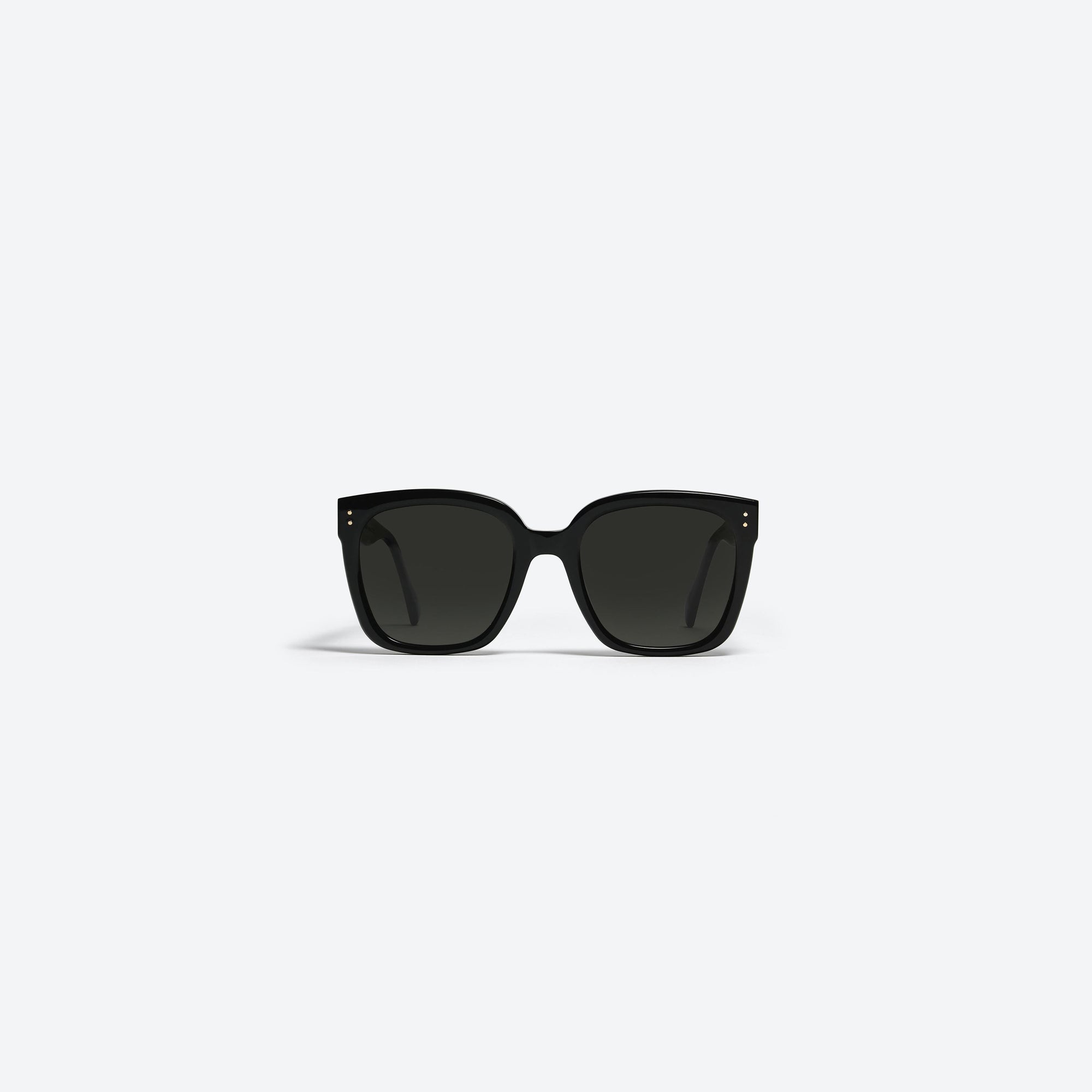 A front view of Gentle Monster Jennie - Kuku 01 Black Acetate framed Square sunglasses.