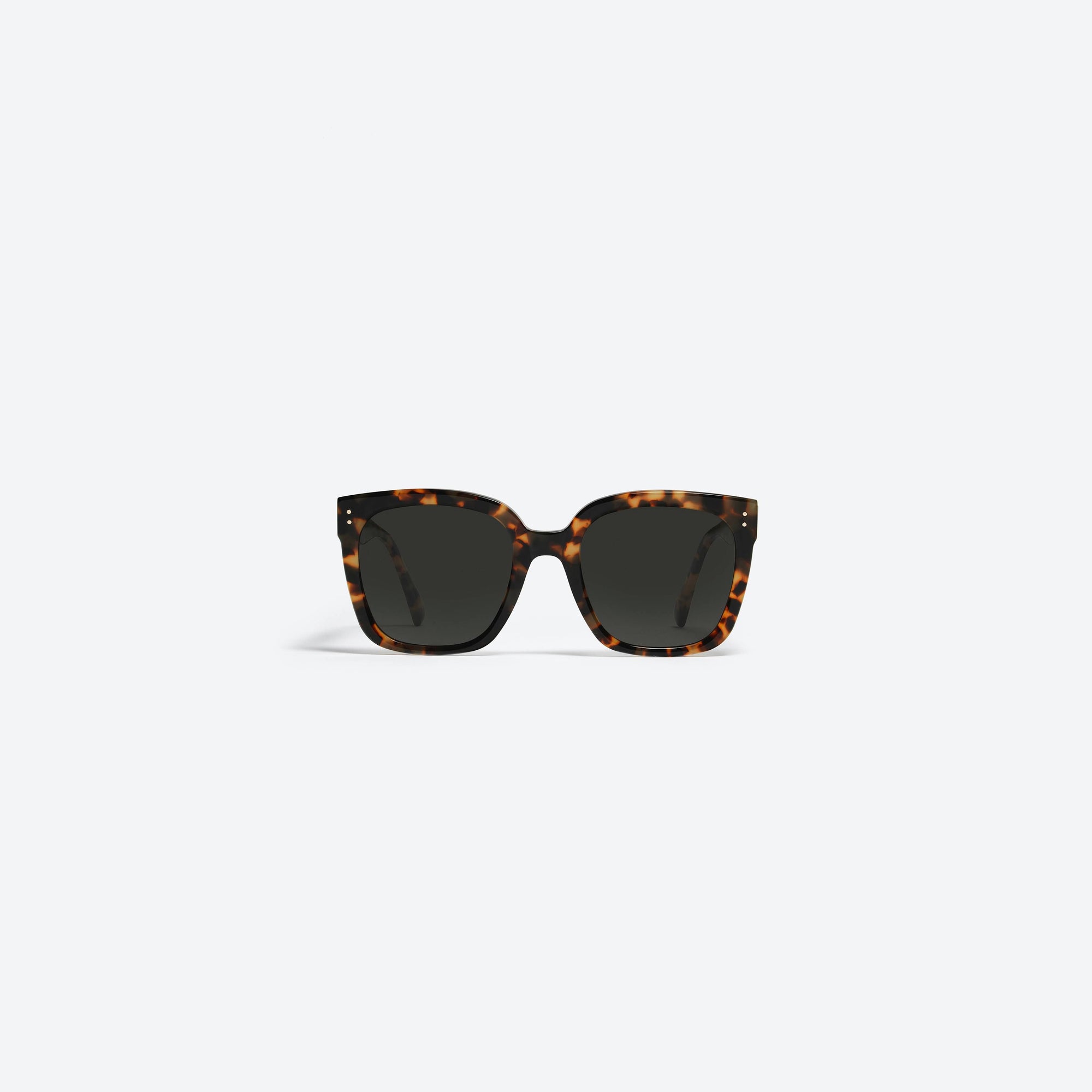 A front view of Gentle Monster Jennie - Kuku 034 Tortoise Acetate framed Square sunglasses.