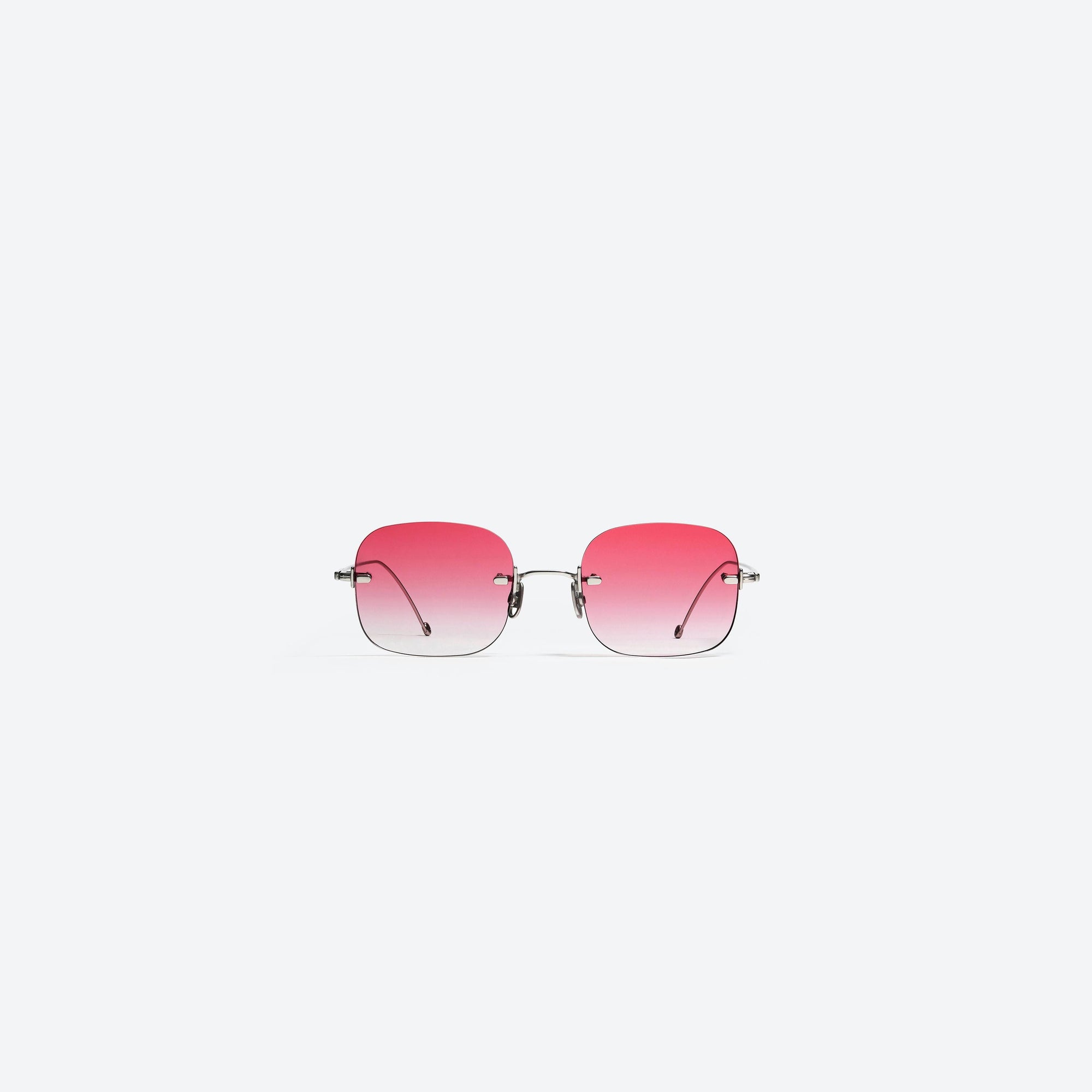 A front view of Gentle Monster Jennie - Daisy 02 Silver Metal framed Square sunglasses.