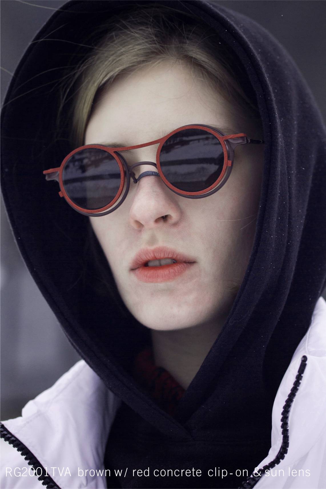 RG2001TVA brown w/ red concrete clip-on &amp; sun lens