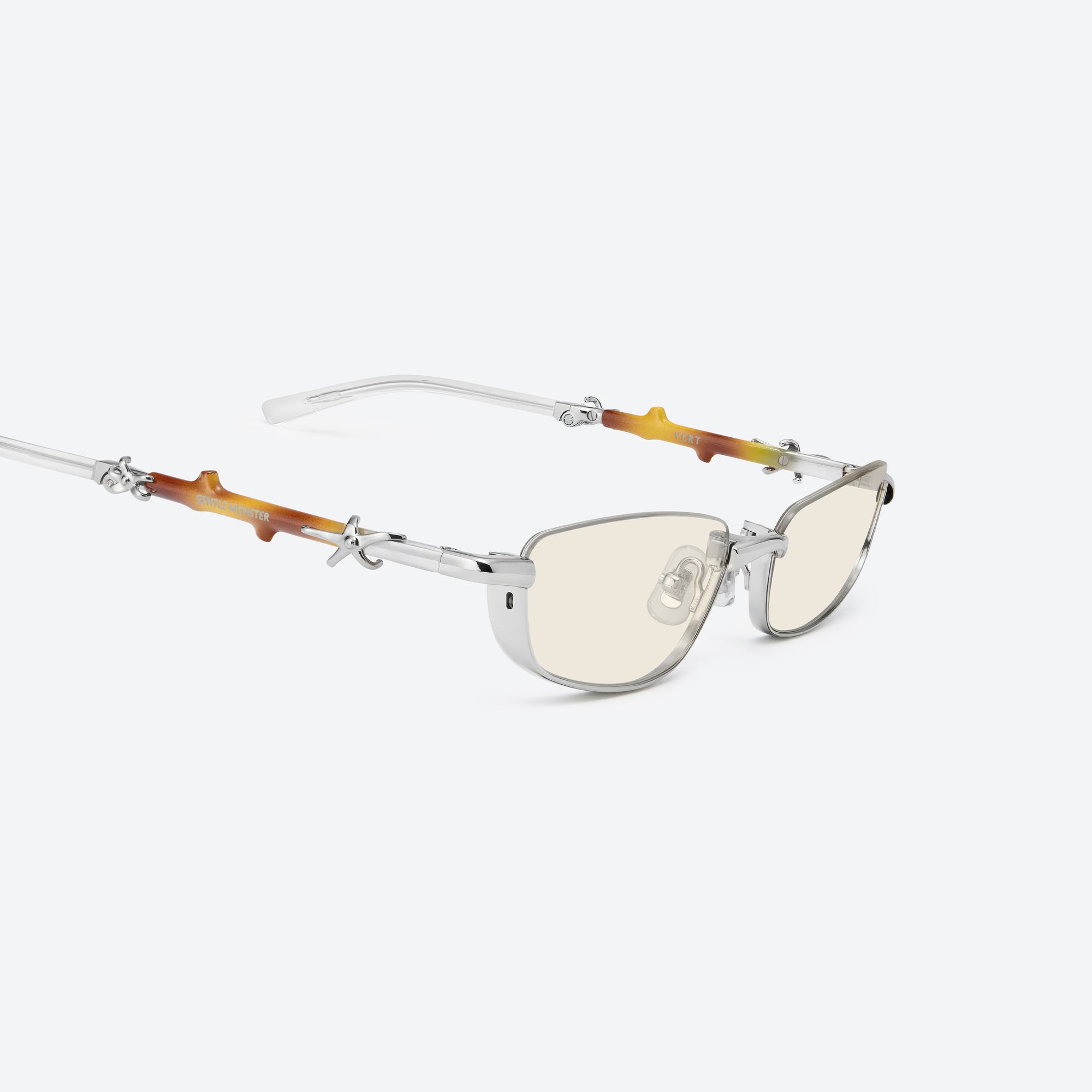 Gentle Monster Vert 02(CM) Sunglasses - Silver / Clear Mirror