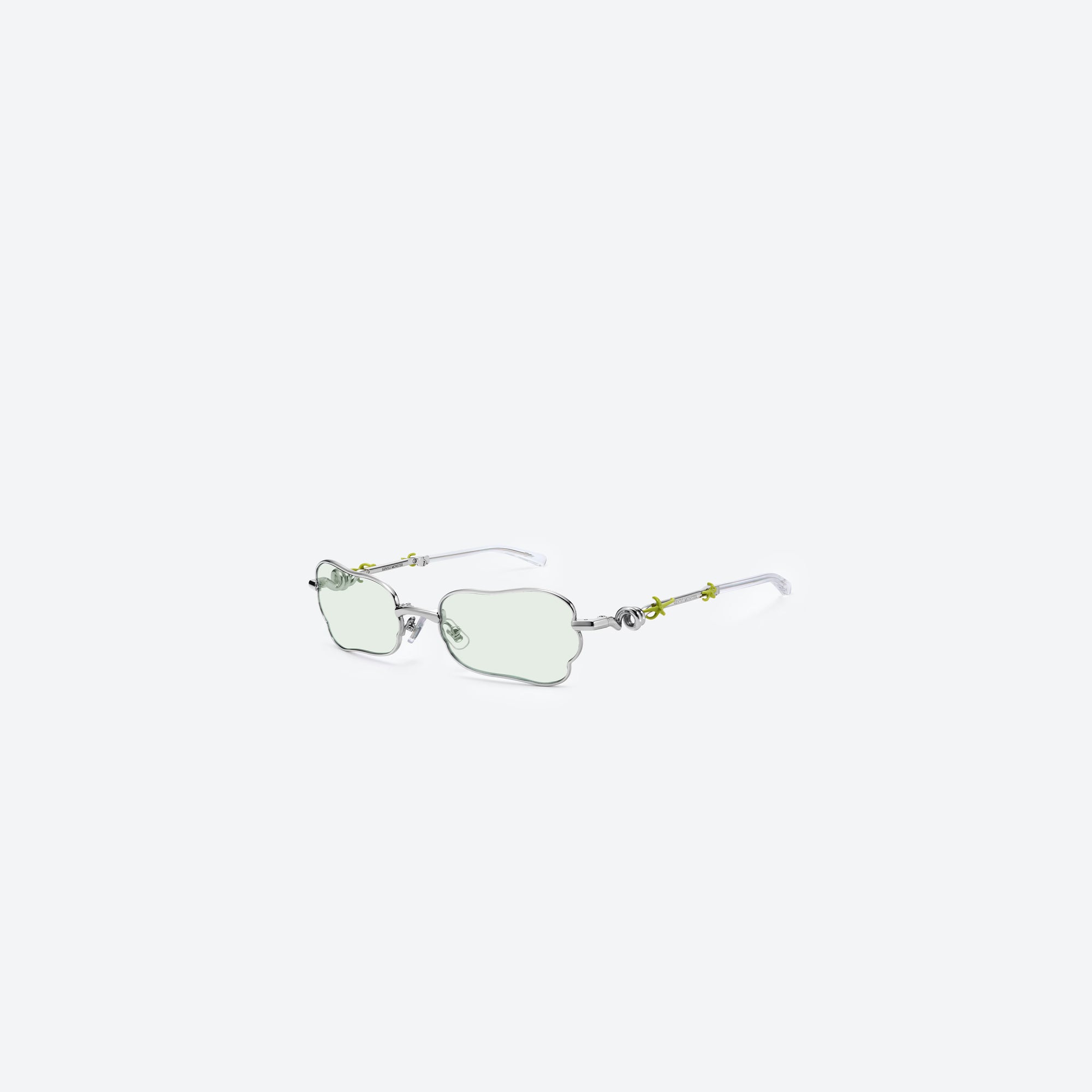 Gentle Monster Tofi 02 Sunglasses - Silver / Green