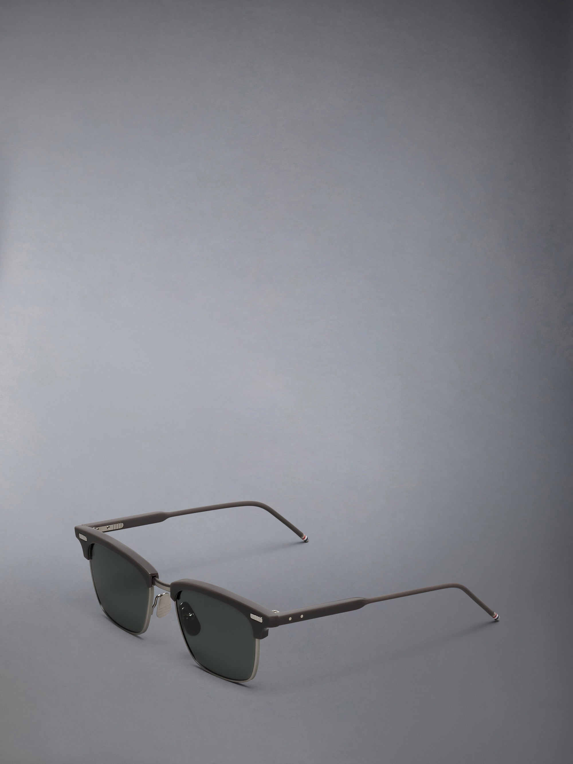ACETATE AND TITANIUM RECTANGULAR SUNGLASSES