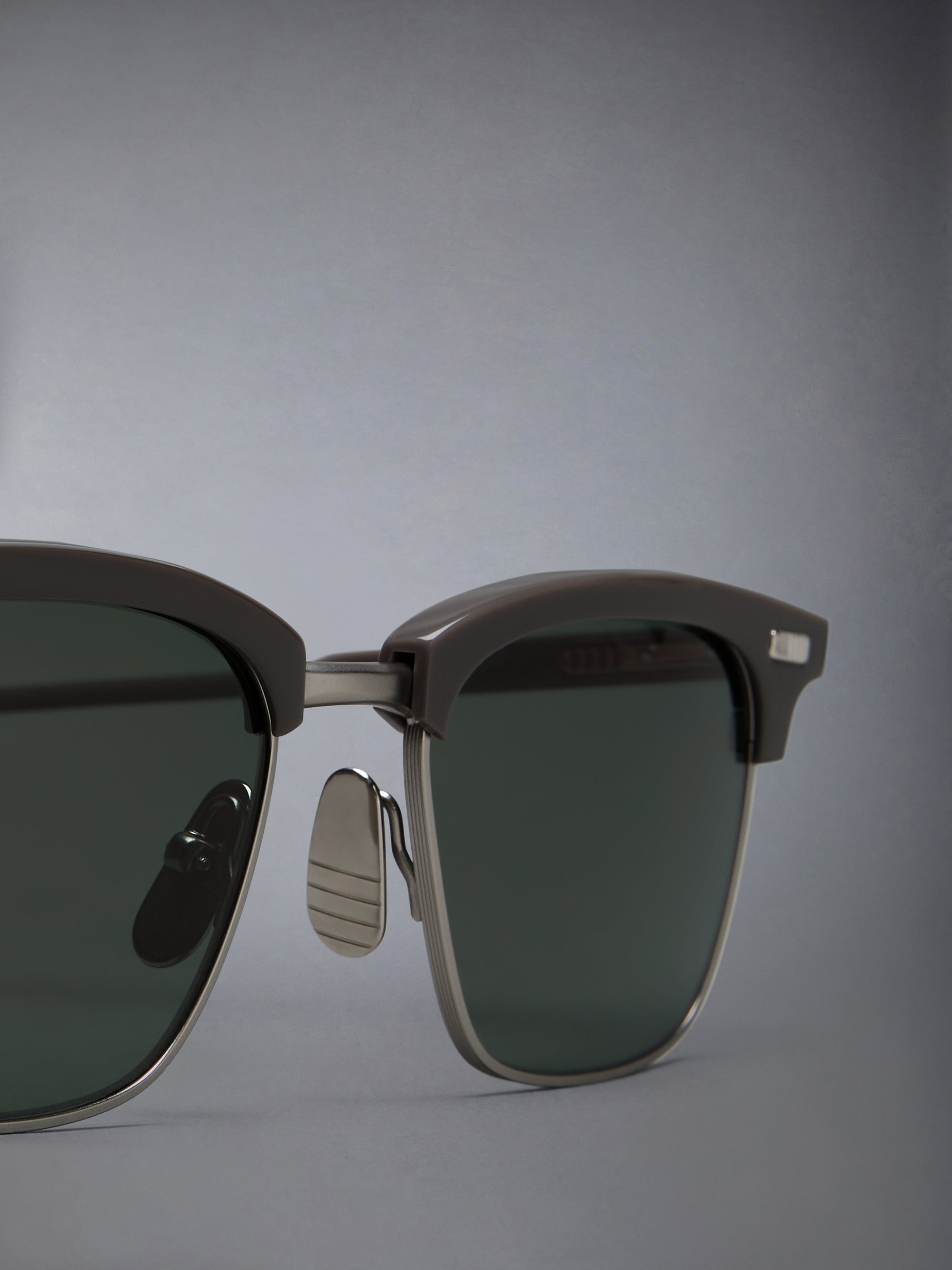 ACETATE AND TITANIUM RECTANGULAR SUNGLASSES