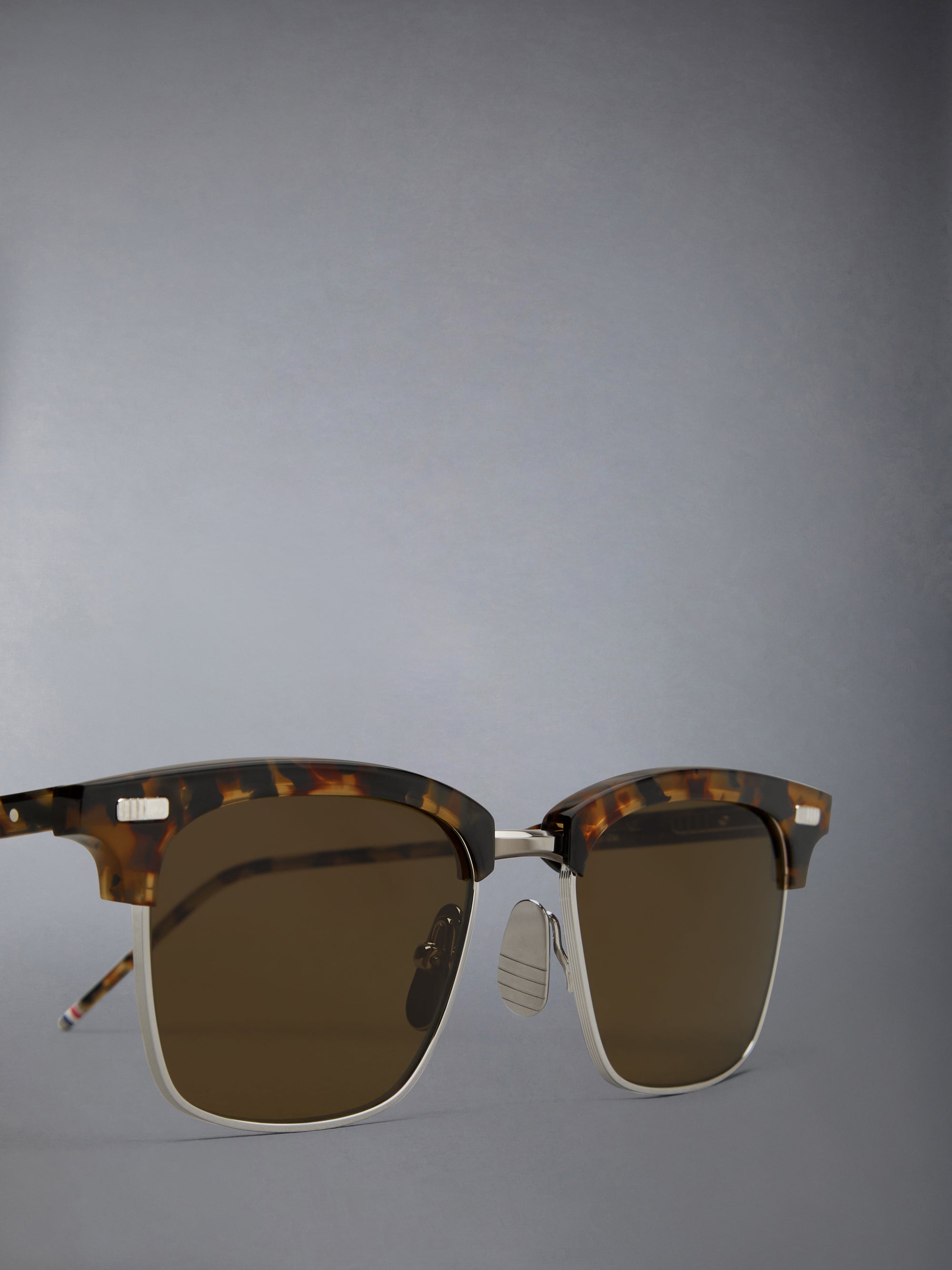 ACETATE AND TITANIUM RECTANGULAR SUNGLASSES