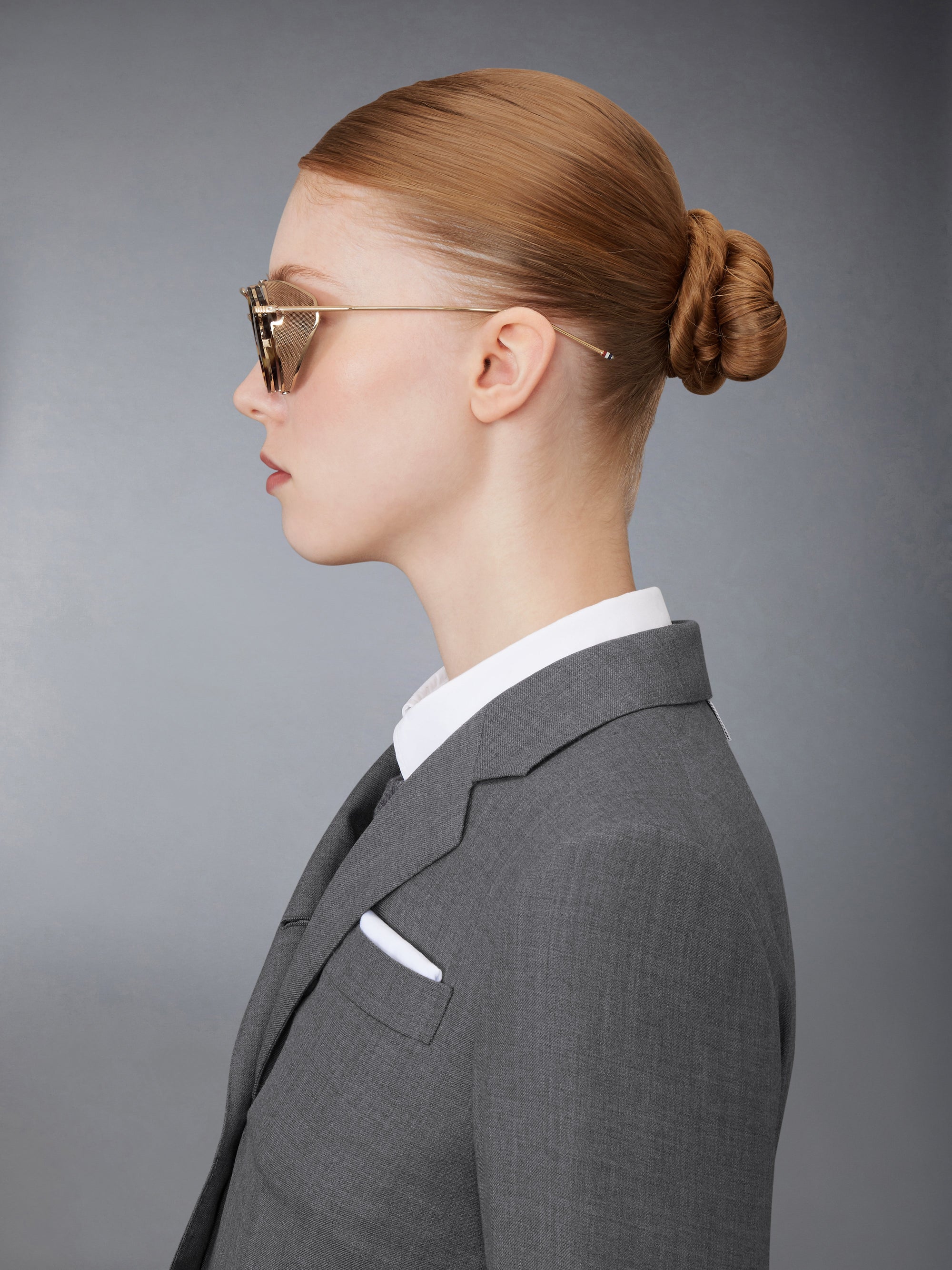 ACETATE AND TITANIUM ROUND SUNGLASSES