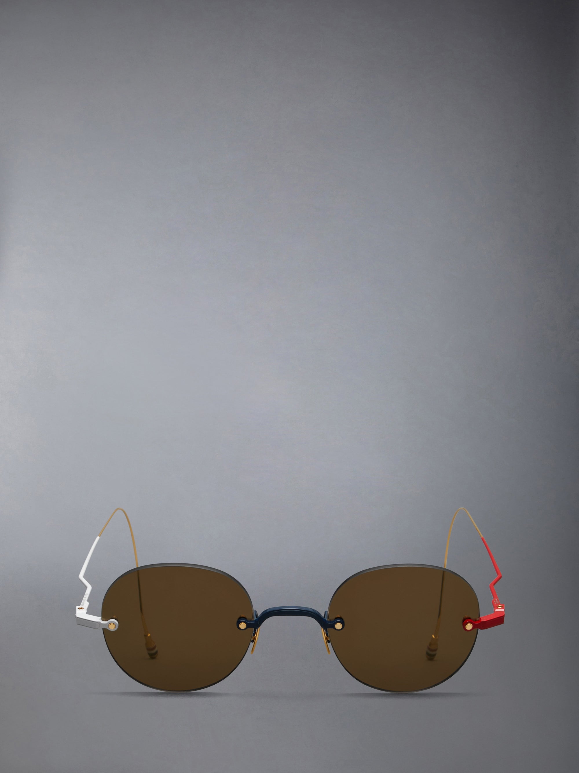 TITANIUM RIMLESS ROUND SUNGLASSES