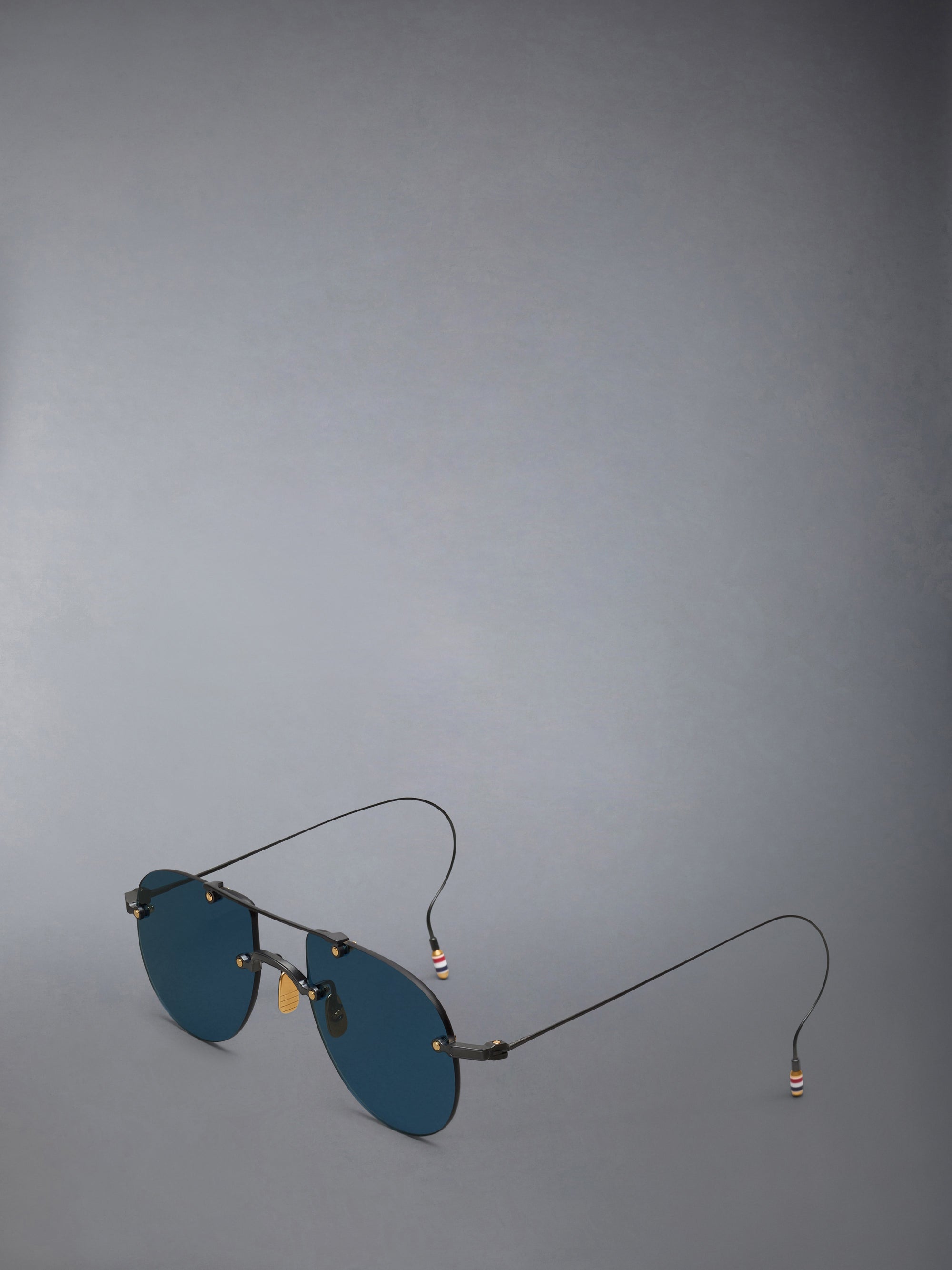 TITANIUM RIMLESS AVIATOR SUNGLASSES