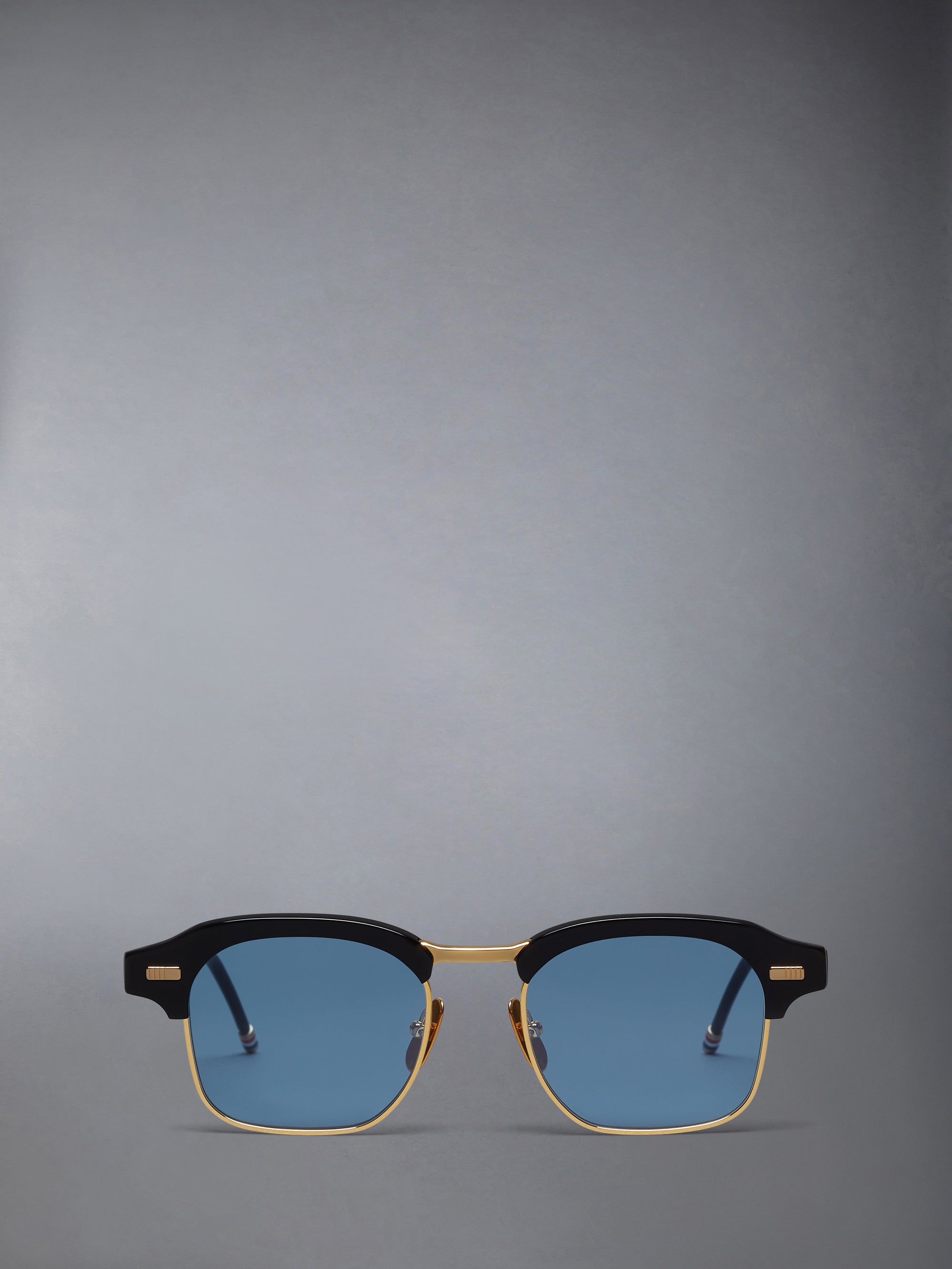 ACETATE AND TITANIUM SQUARE SUNGLASSES